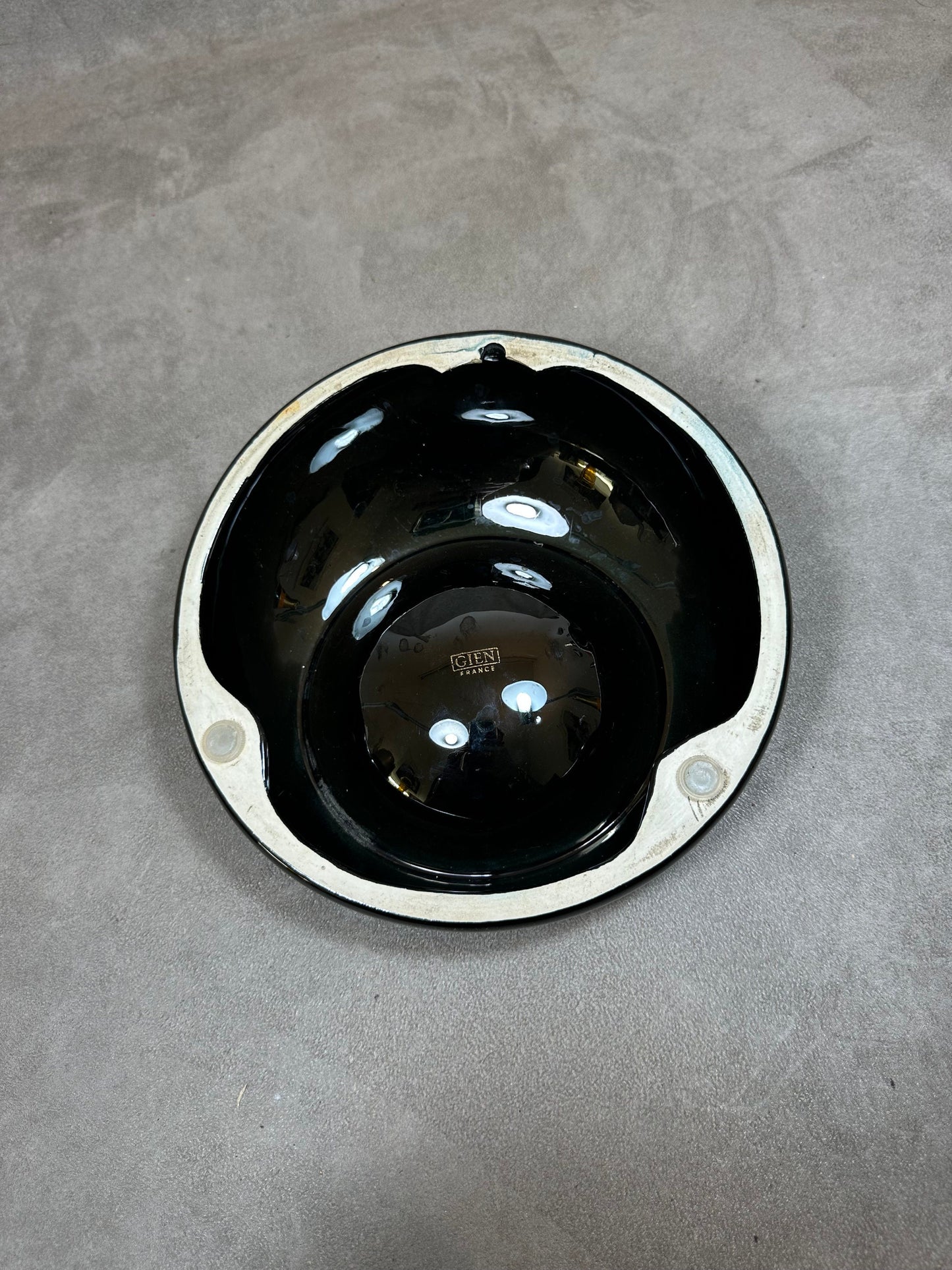 SELTENER XXL VAT 69 Finest Scotch Whisky Aschenbecher aus schwarzem Vintage-Porzellan von Wade, hergestellt in England