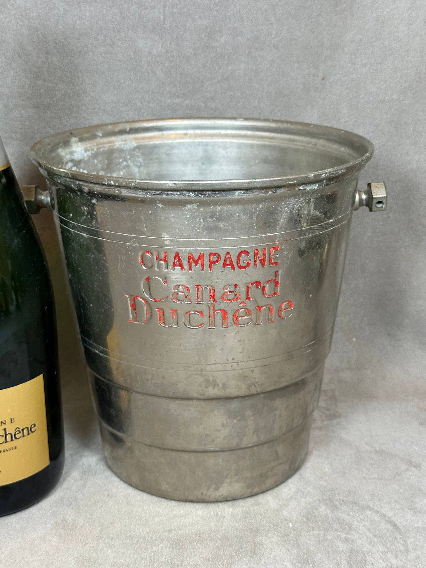 RARE Seau a Champagne Vintage Français Canard Duchene Champagne seau à glaçons, refroidisseur Made in France 1950