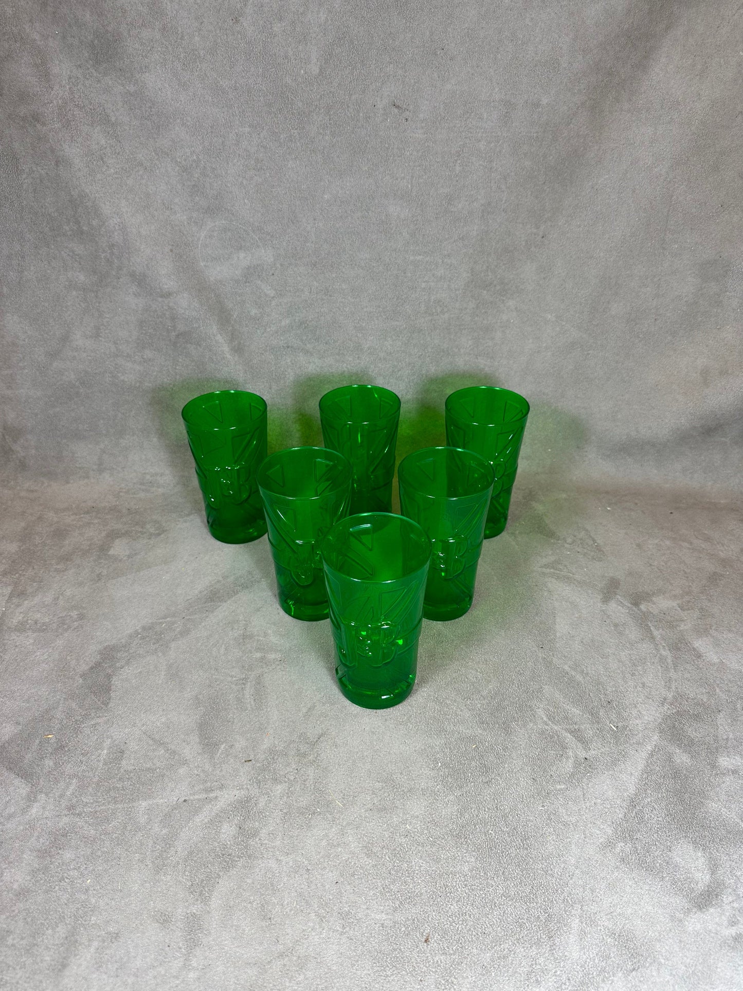 Set of 6 vintage J&B whisky glasses in glass Made in France