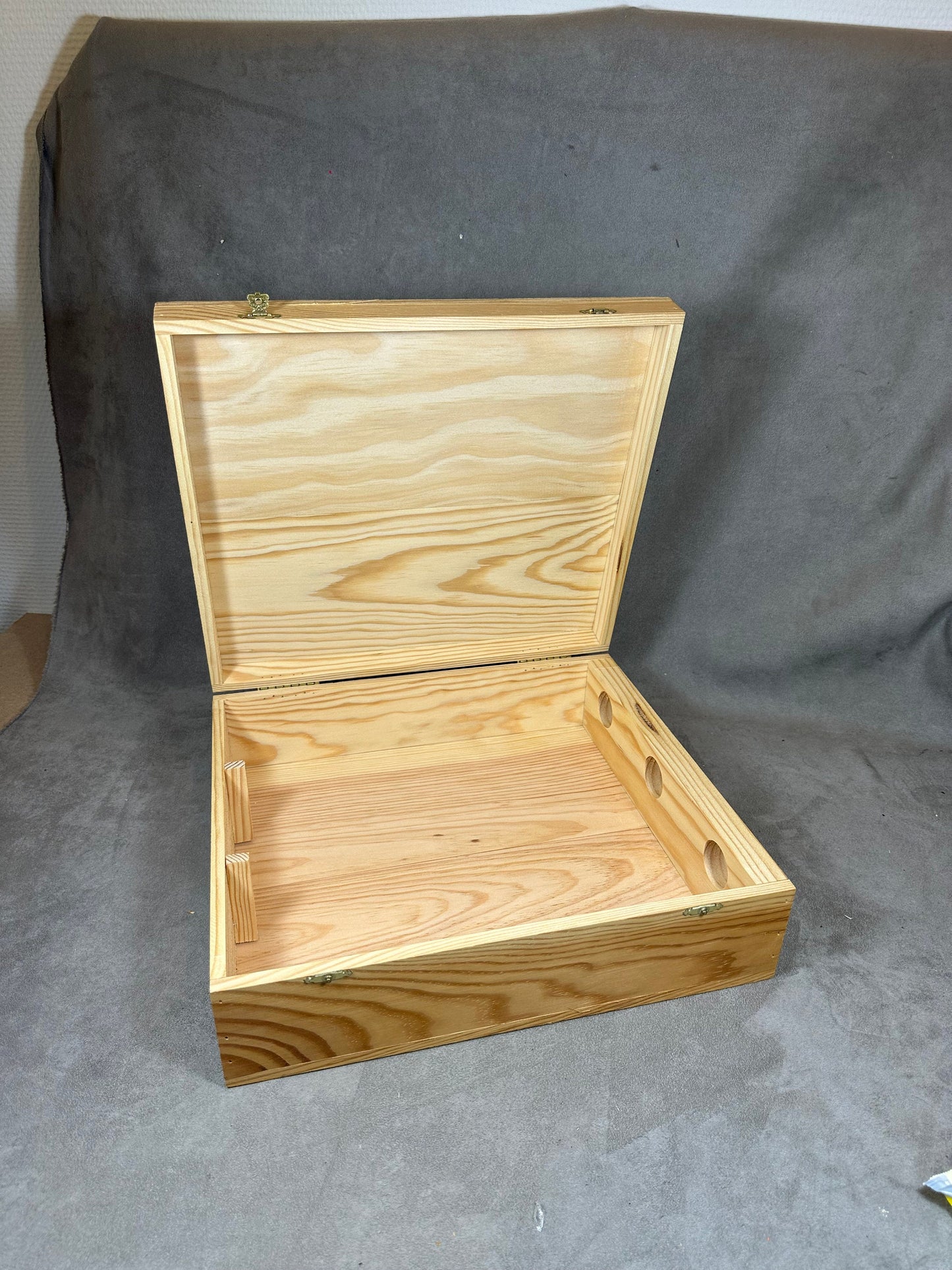 Wooden box for Bollinger champagne bottles Made in France 1990s