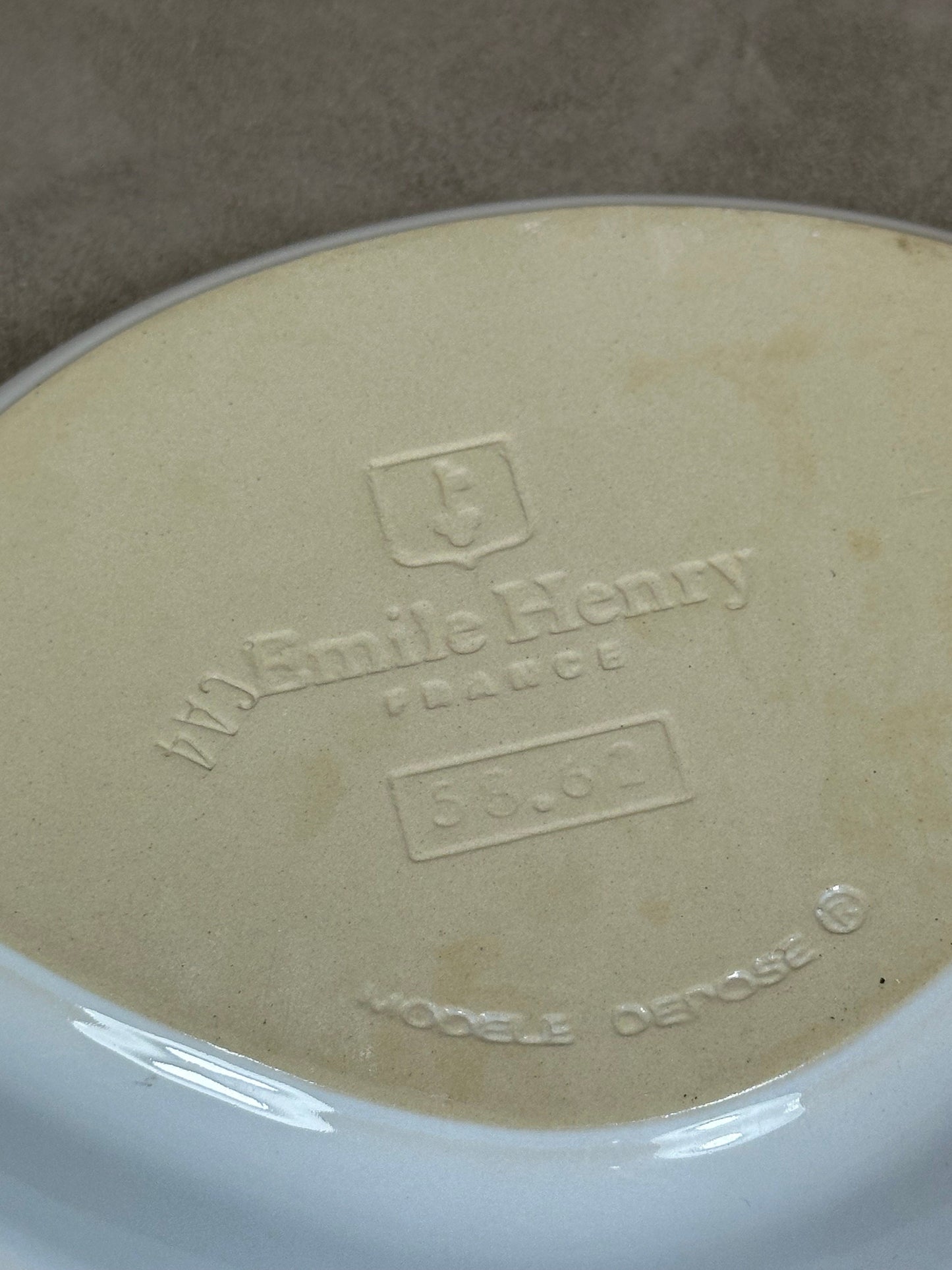 Vintage Emile Henry Fish Shaped Ceramic Dish Made in France 1980s