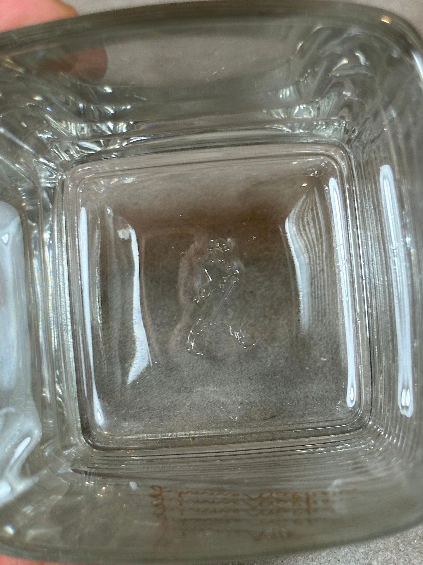 Set of 2 vintage Johnnie Walker whisky glasses in glass Made in France