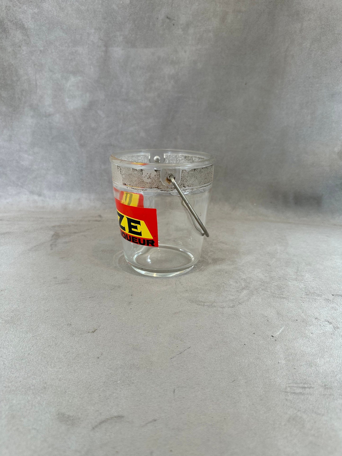 RARE Seau à glaçons en verre Suze vintage 1970