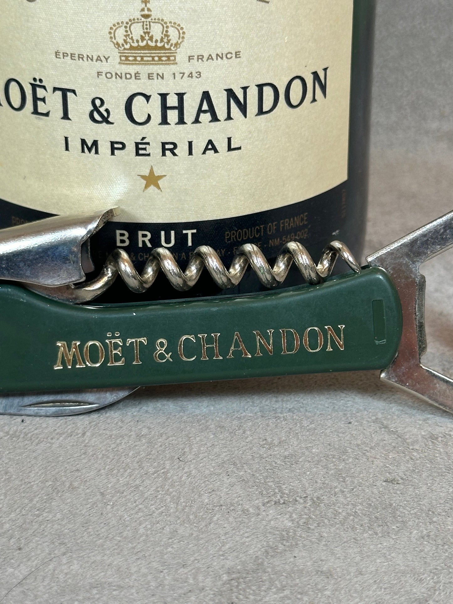 Moet et Chandon champagne Décapsuleur, Tire-bouchon en acier vintage Made in France, Wine Collectors, French Wine