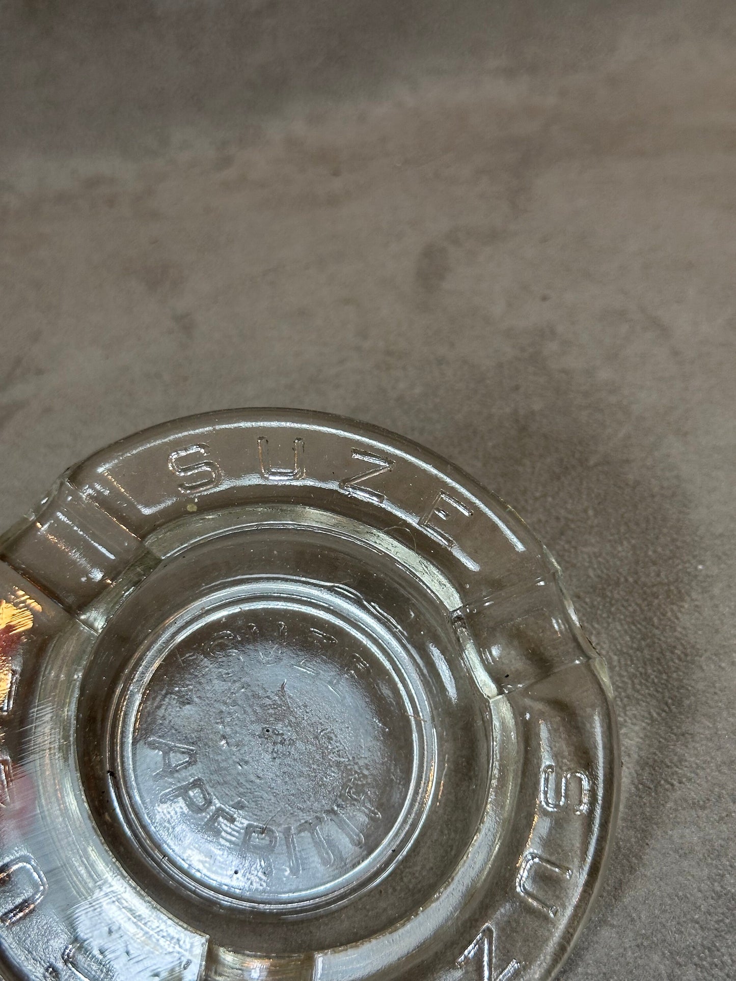 Suze vintage glass ashtray Made in France