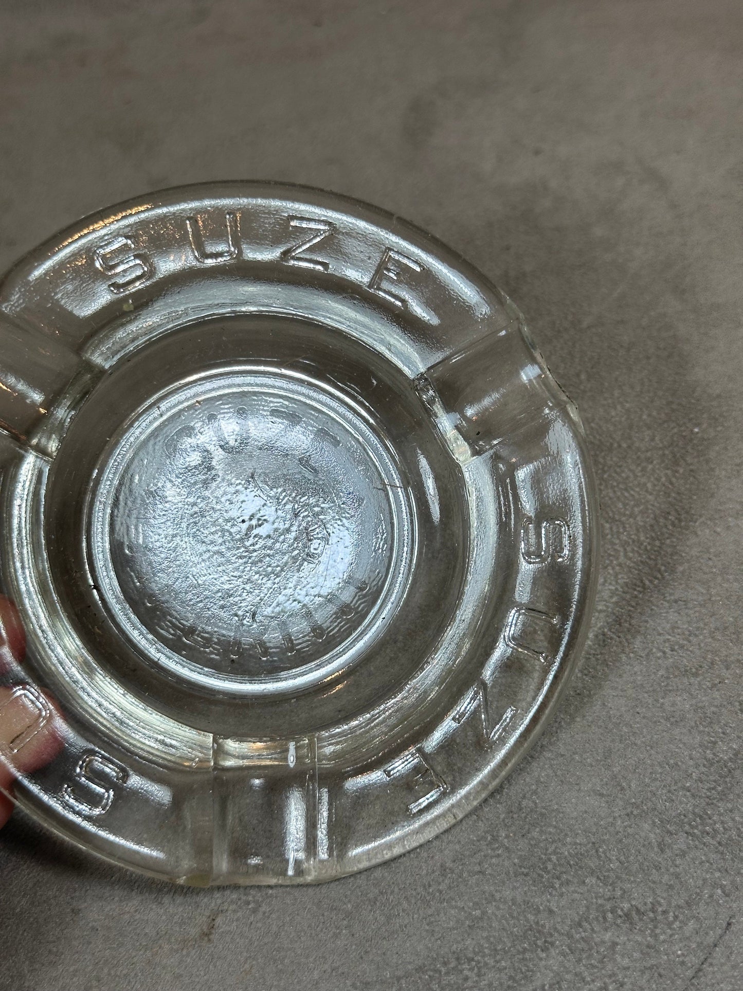 Suze vintage glass ashtray Made in France
