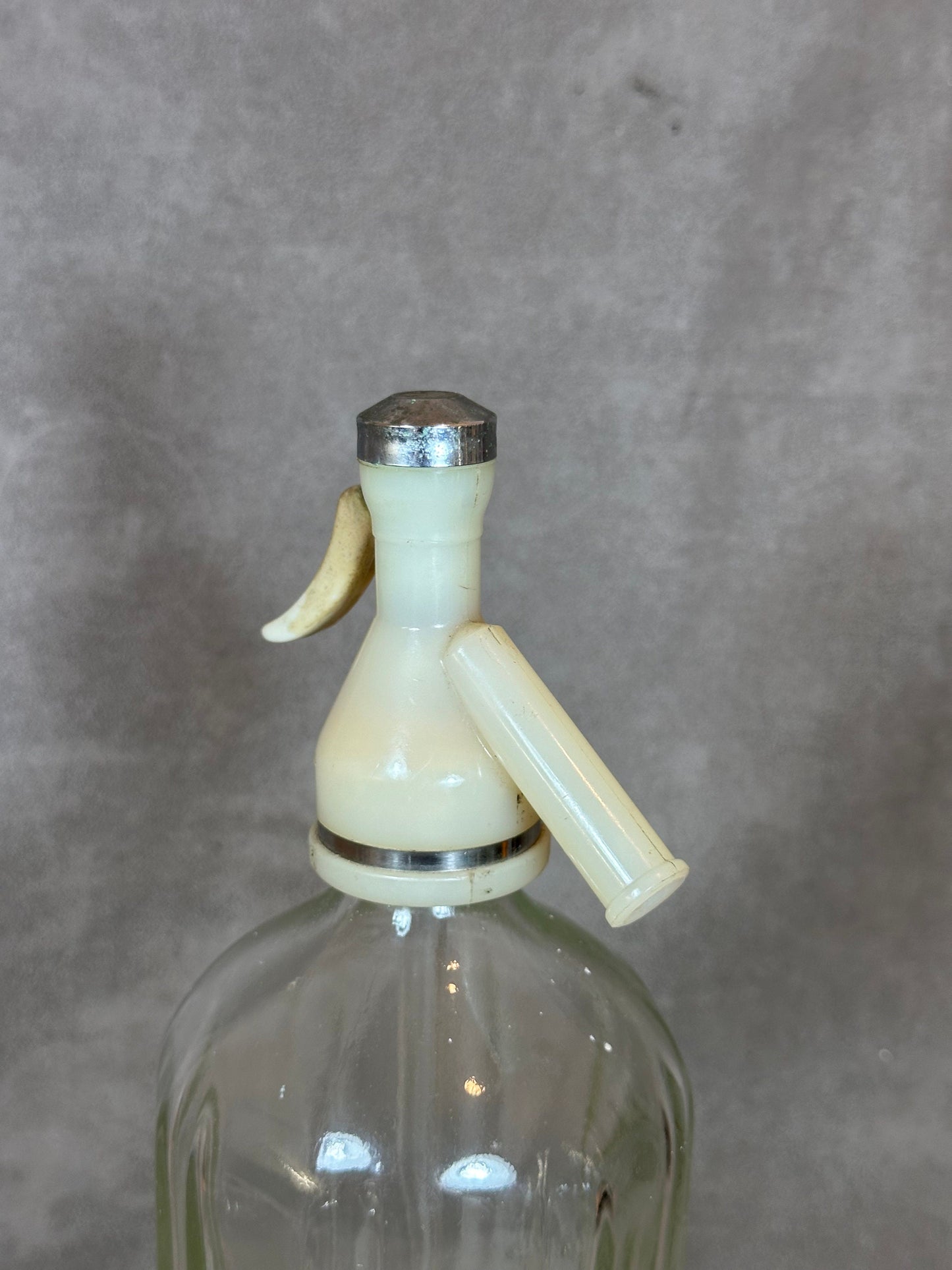 RARE Siphon en verre et plastique Schweppes vintage Made in France 1970