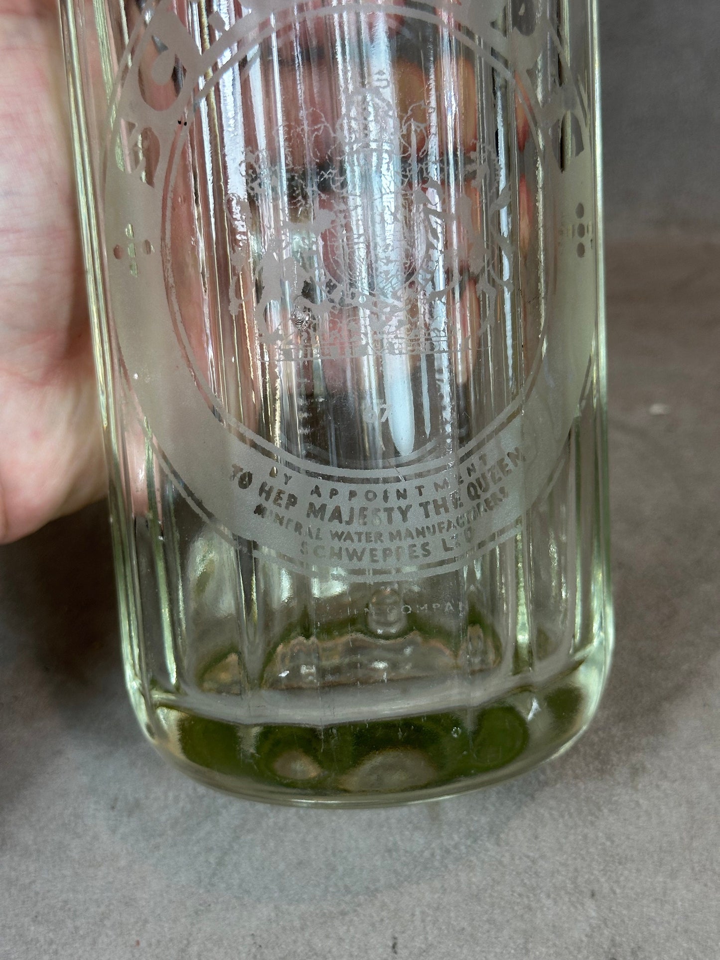 RARE Siphon en verre et plastique Schweppes vintage Made in France 1970