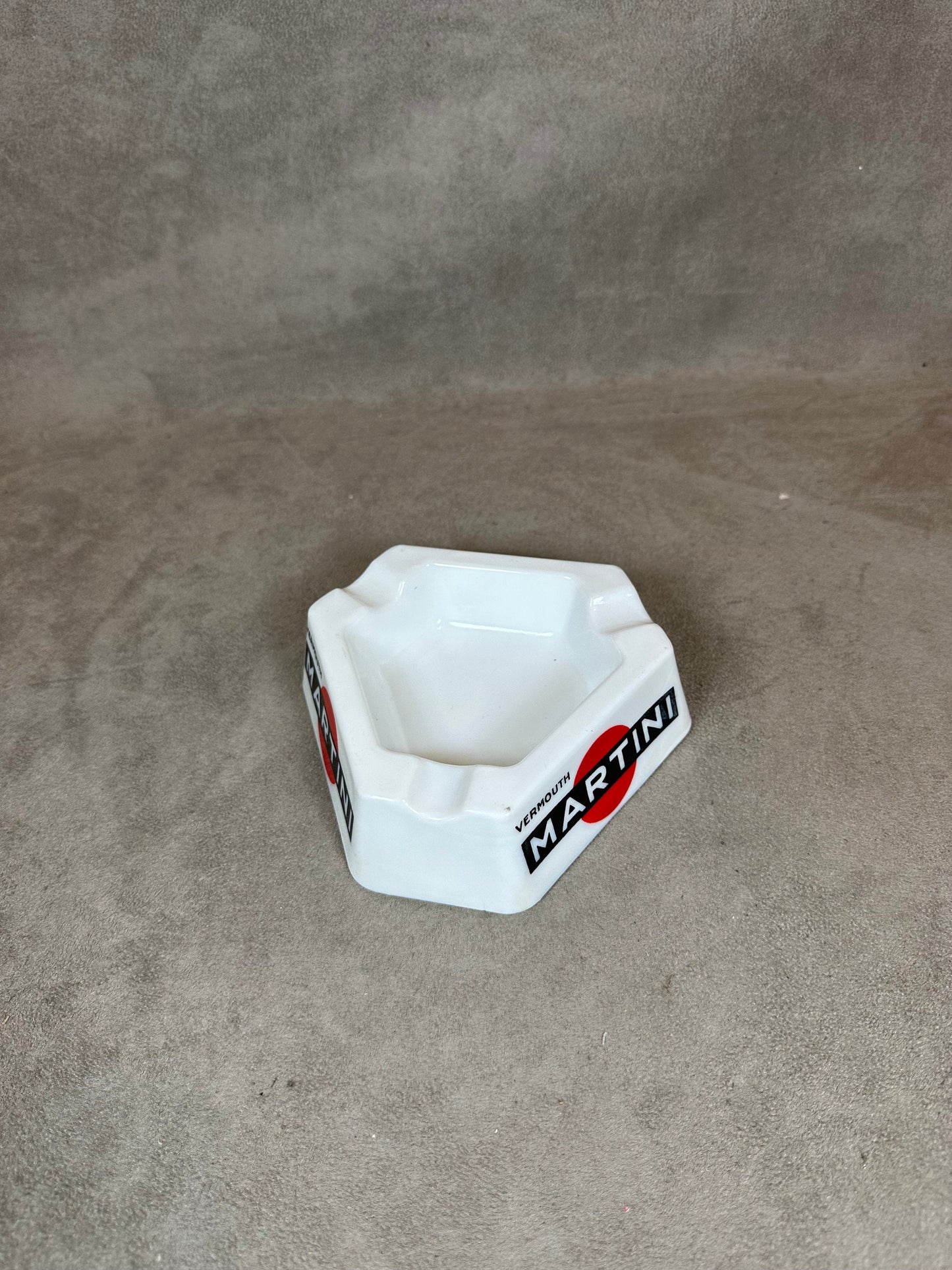 Werbeaschenbecher aus Glas, Martini Wermut, von Vetreria Lusvardi, Made in Italy, Vintage 1980