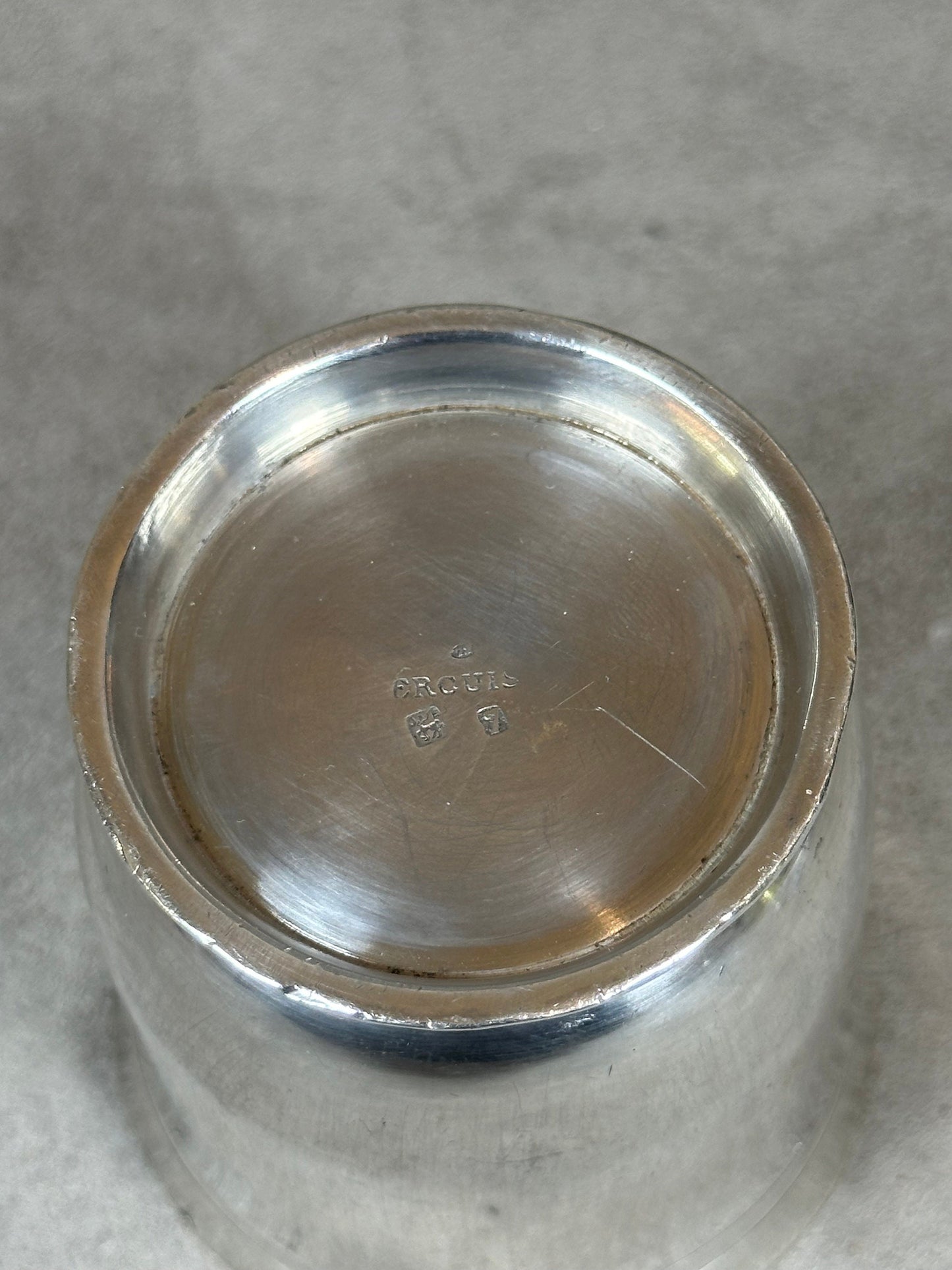 Silver-plated baptismal cup Made in France 1970's