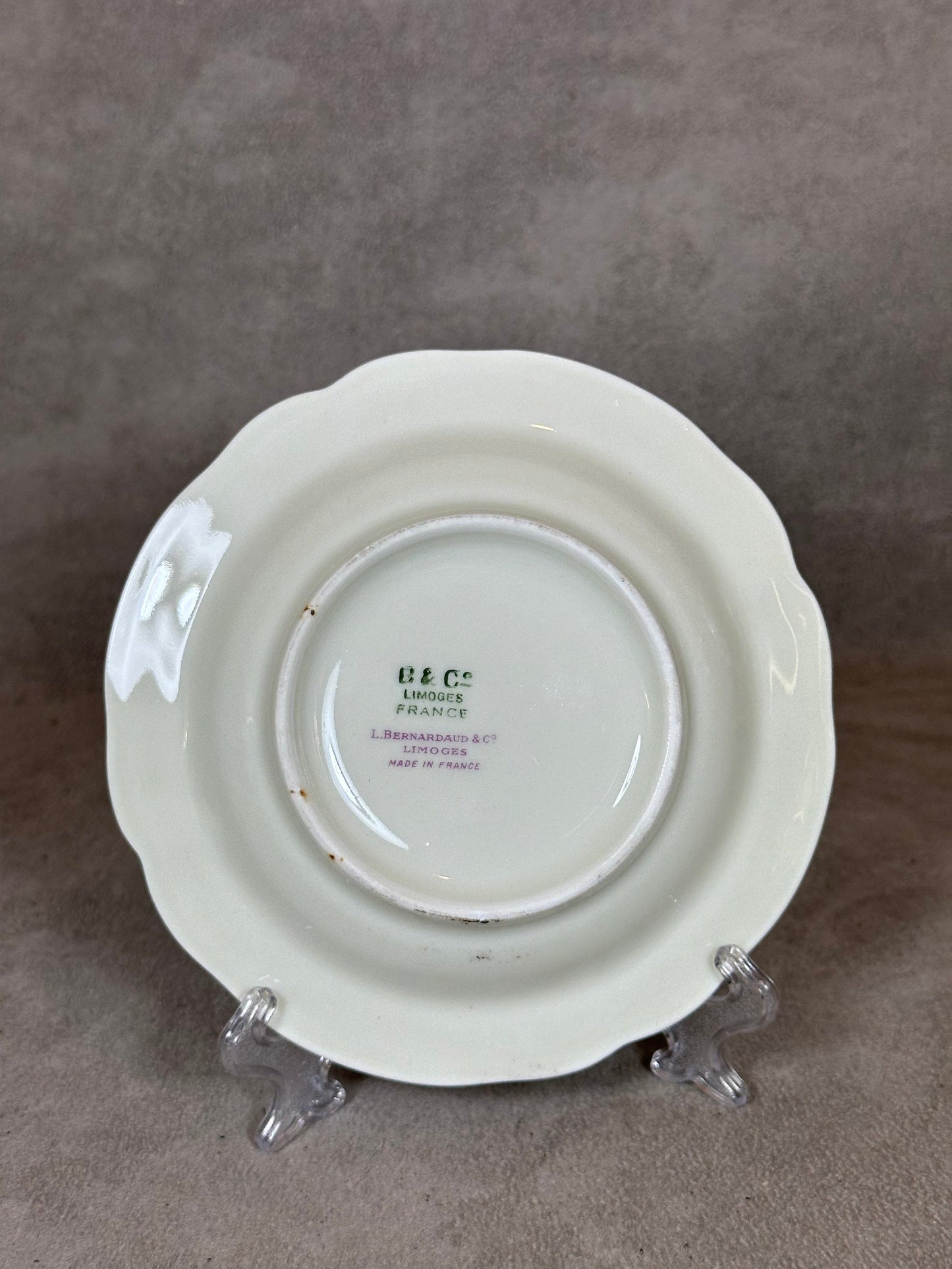 RARE Magnifique Cendrier en porcelaine de limoges Bernardaud vintage champagne Georges Goulet Années 1920