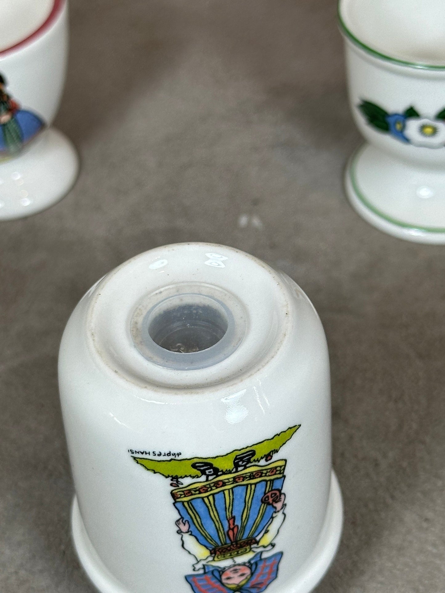 Set coquetier en céramique Elchingen de Hansi Made in France Vintage 1970