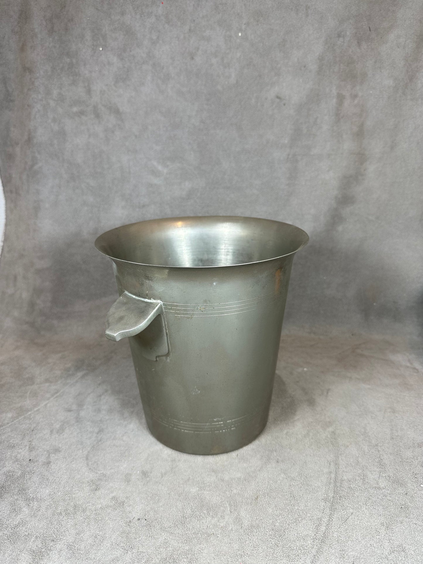 Duval-Leroy steel champagne bucket from the 1960s