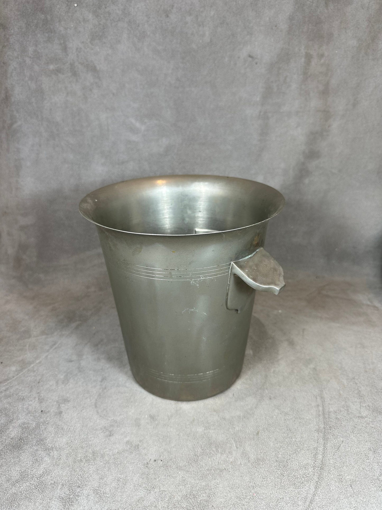 Duval-Leroy steel champagne bucket from the 1960s