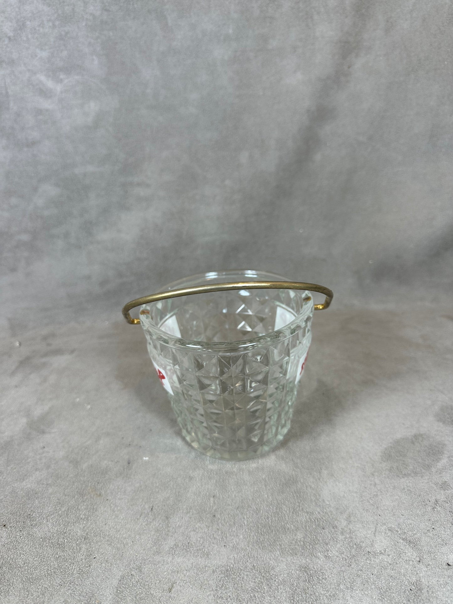 Seau à glace St Raphaël en verre vintage Made in France