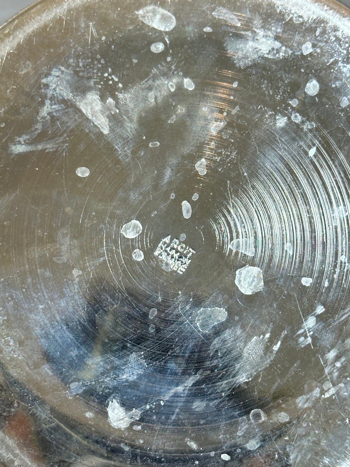 Magnificent silver metal champagne bucket Argit engraved Reims Made in France 1970s