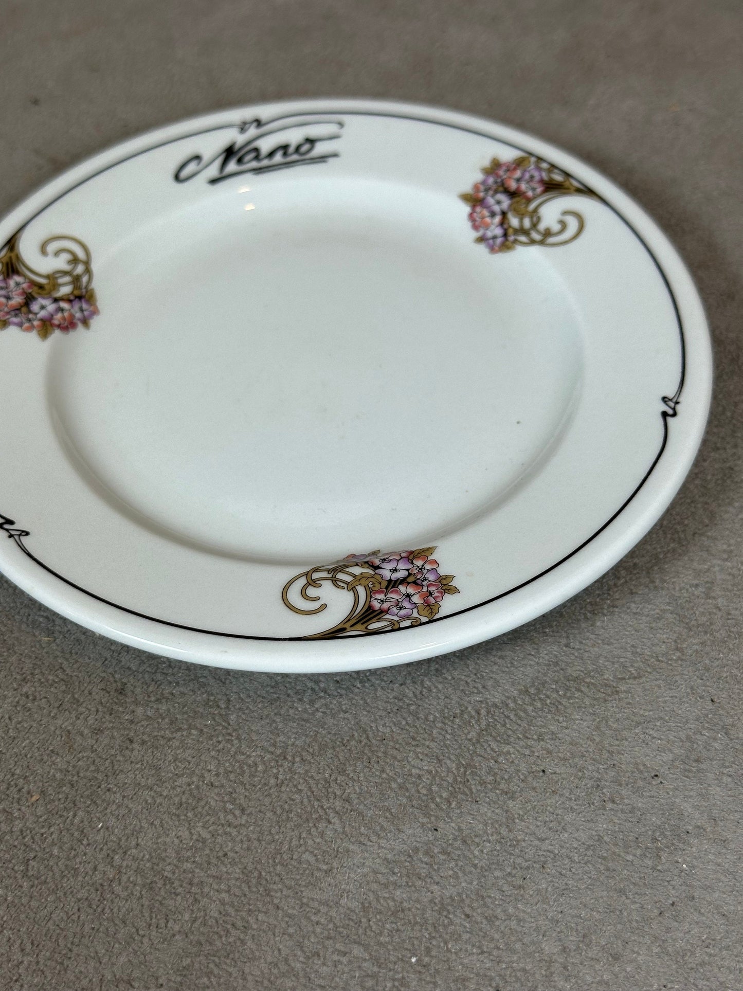 Porcelain ashtray or saucer from Nano Trattoria in St Tropez, 1970s