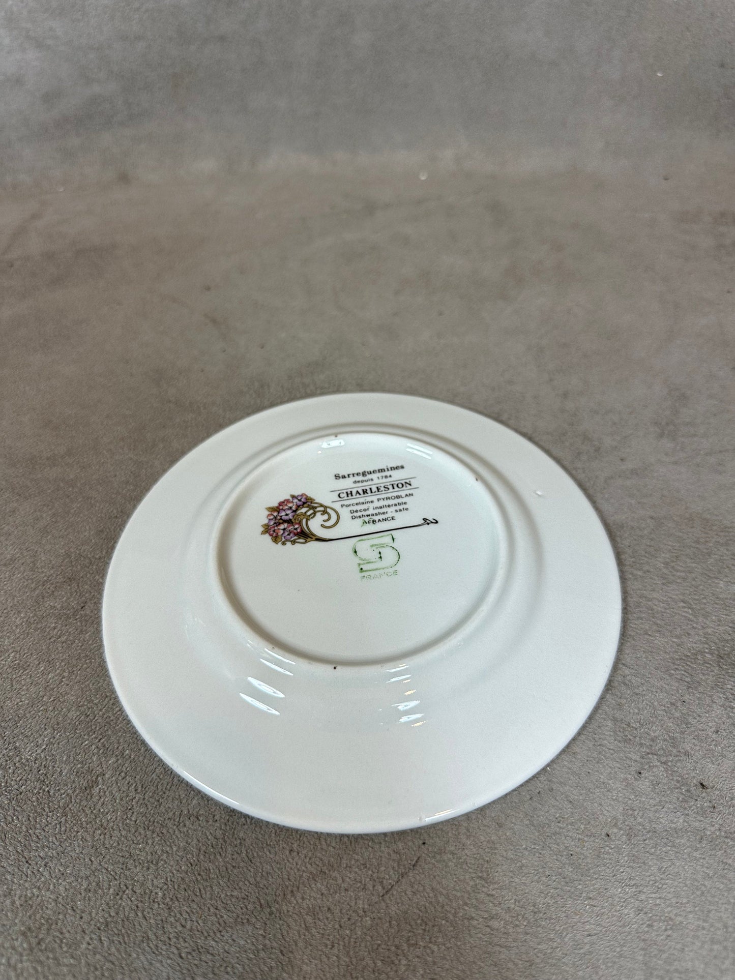 Porcelain ashtray or saucer from Nano Trattoria in St Tropez, 1970s
