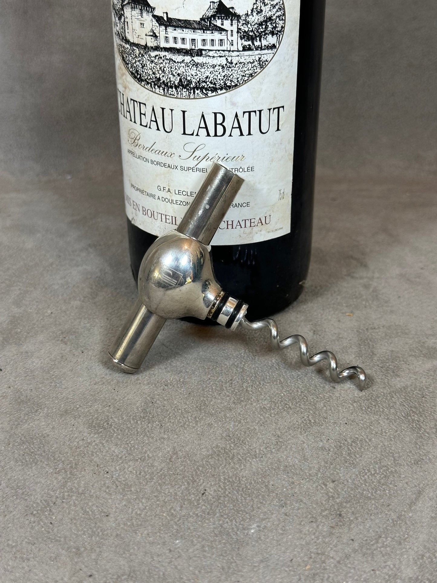 Tire-bouchon de poche en métal argenté Partouche vintage Made in France, Wine Collectors, French Wine