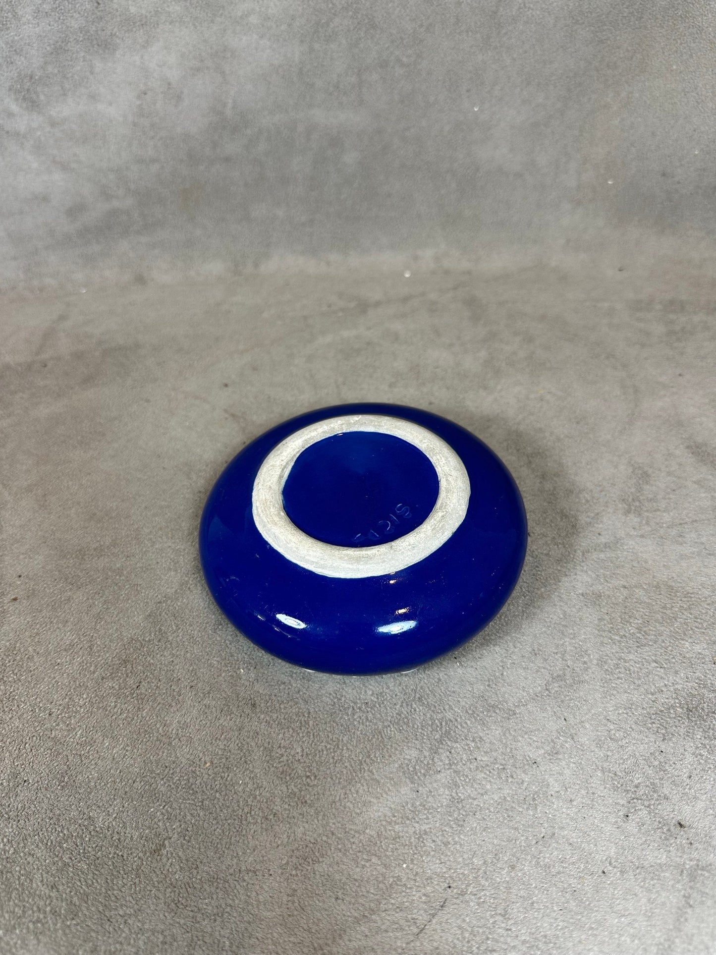 Vintage Aschenbecher aus Cognac OTARD Steingut Made in France 1970