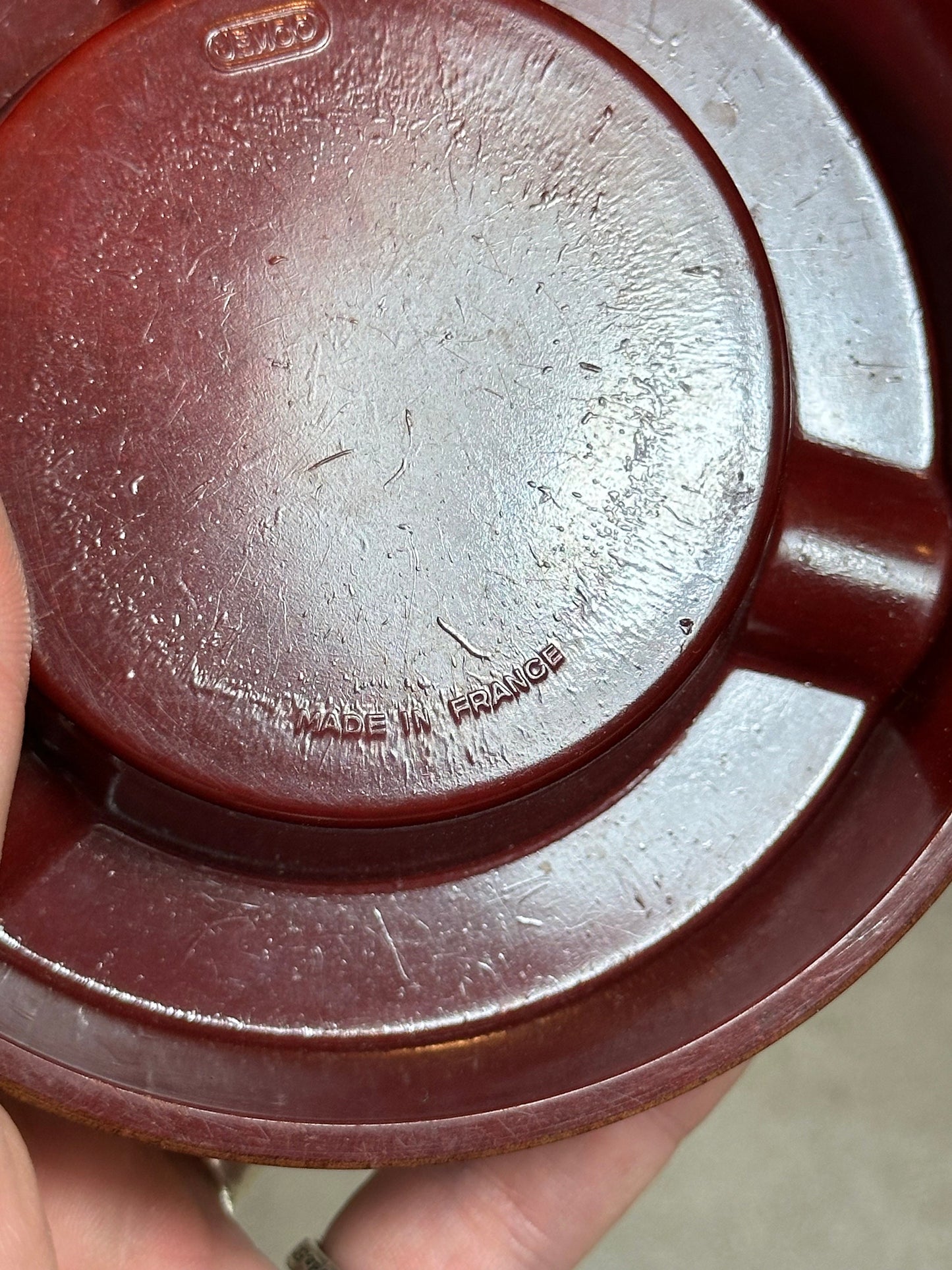 Comptoir Français Vintage Bakelit Aschenbecher Made in France 1950er Jahre