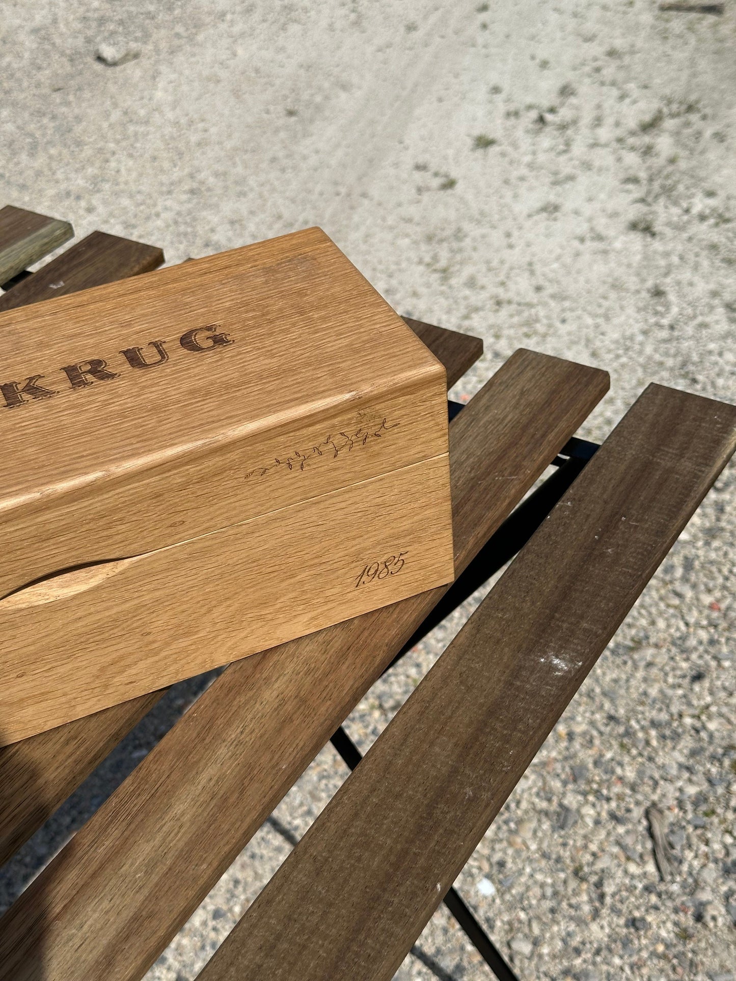 Krug Collection Champagne Wooden Case Made in France 1980s