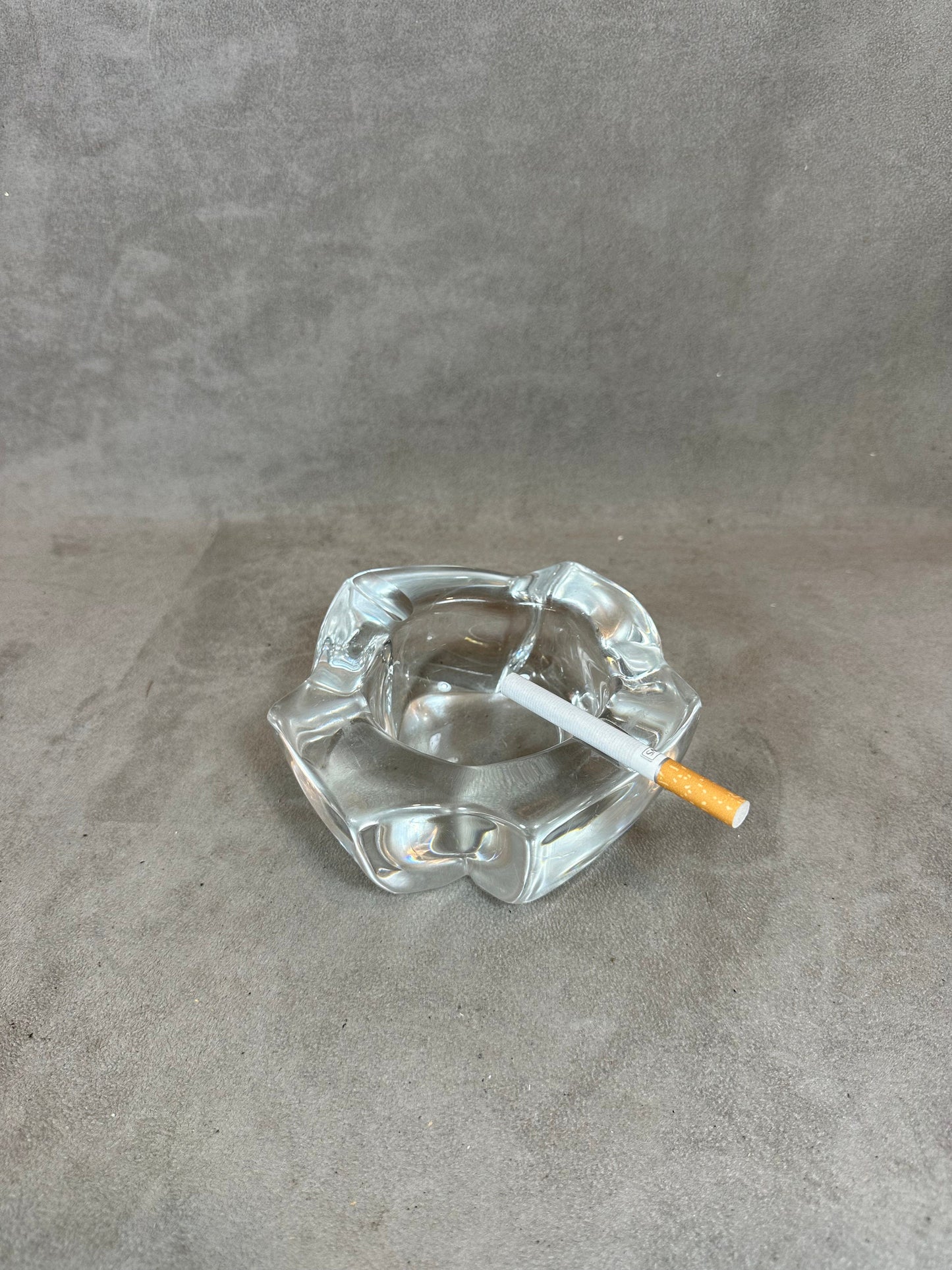 RARE Magnificent DAUM vintage crystal ashtray Made in France 1960s