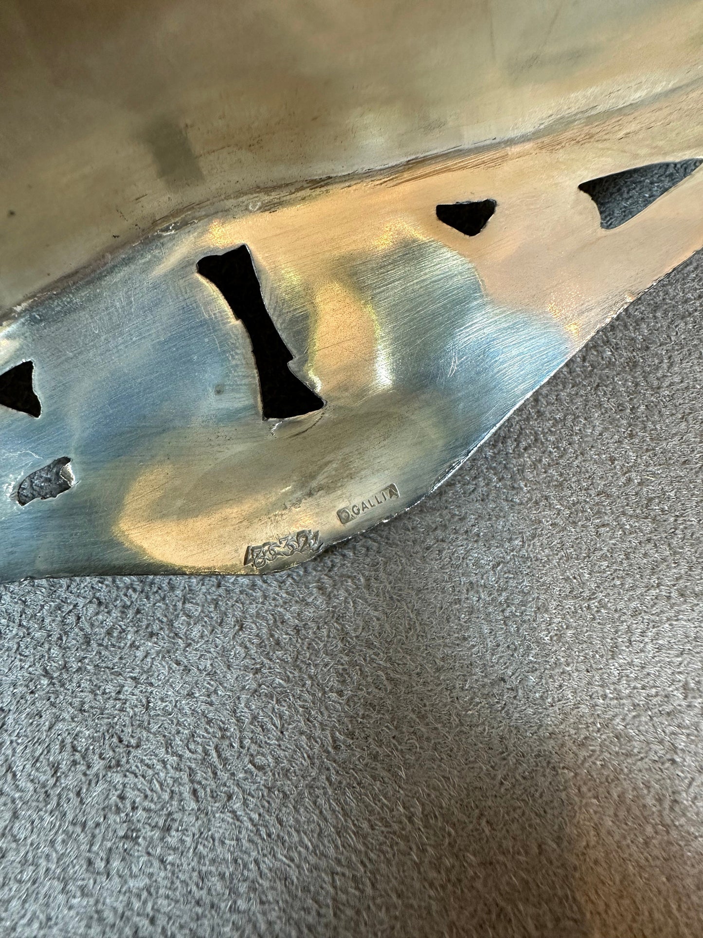 RARE Magnificent Centerpiece Tray in Silver Metal Christofle Gallia Orfèvre, Made in France, Vintage 1960