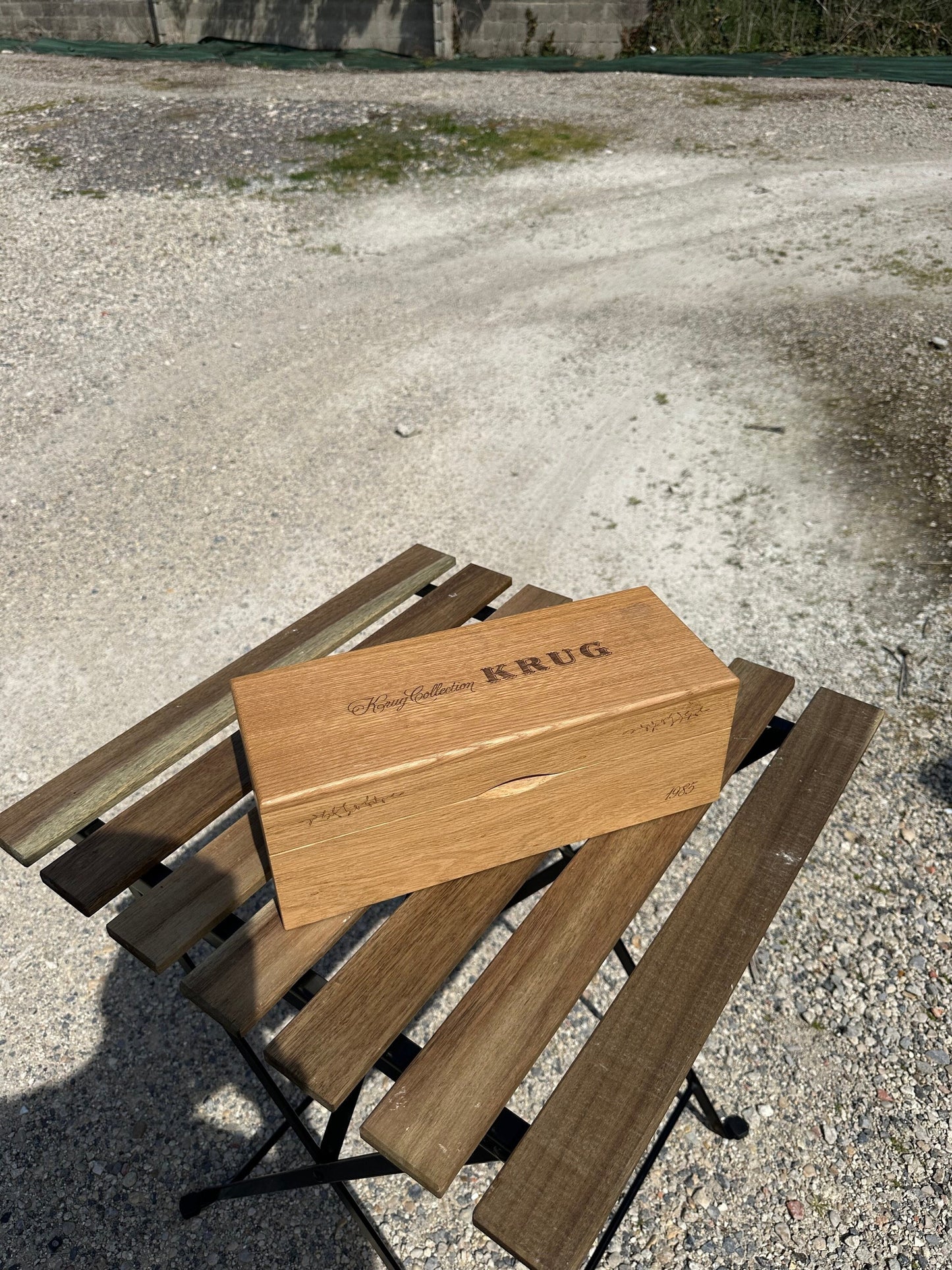 Krug Collection Champagne Wooden Case Made in France 1980s