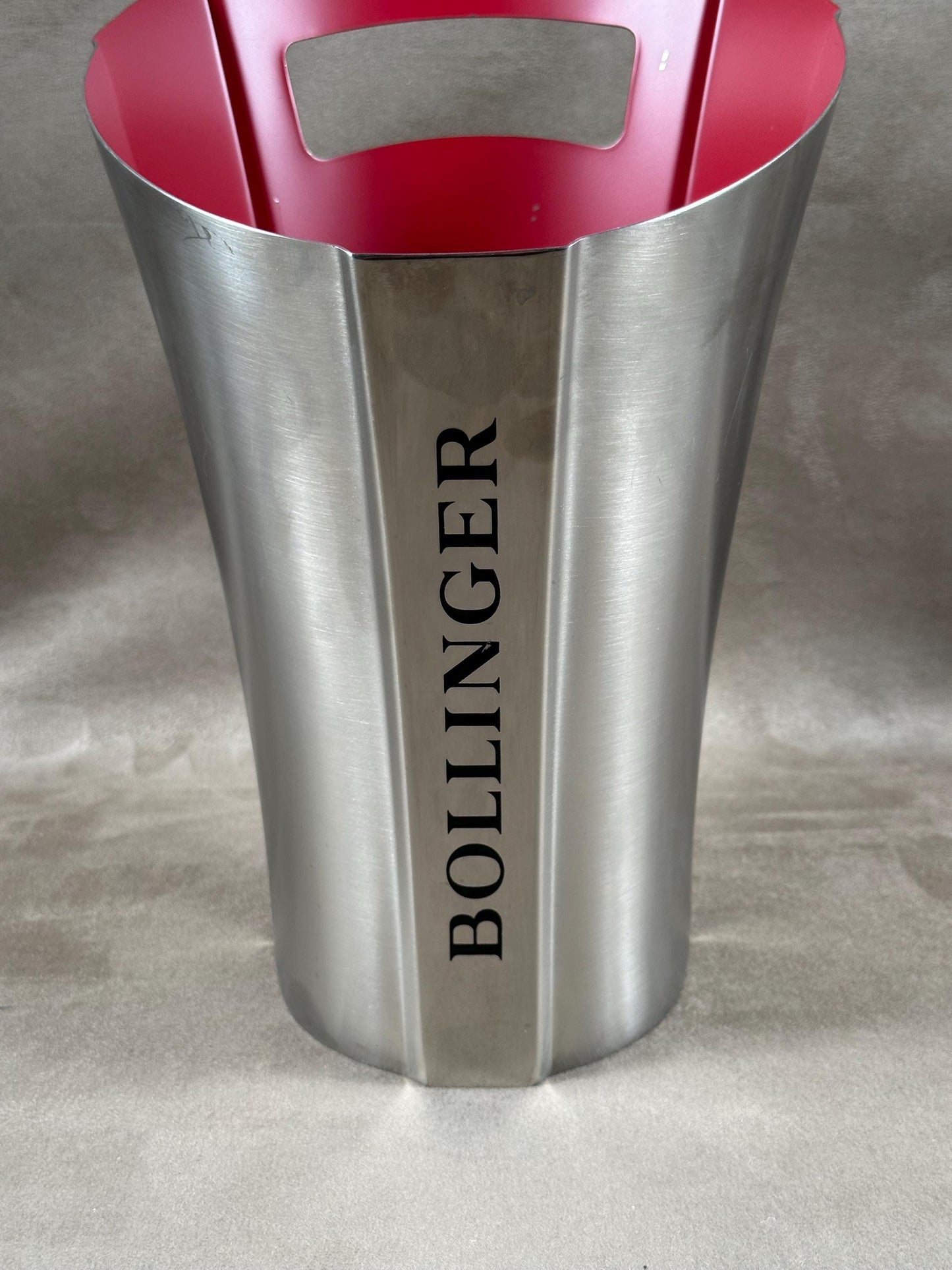 Seau à champagne Bollinger en acier par Eric Barthes Made in Italy Années 1990