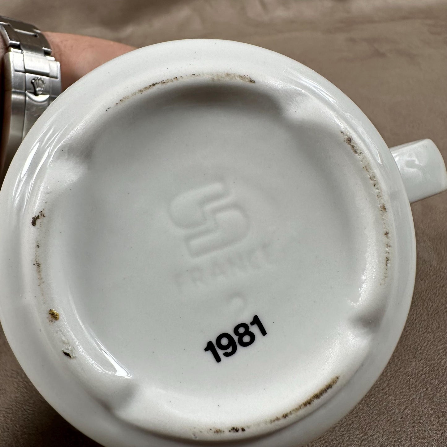 RARE Cafetière en céramique Paul Bocuse par Sarreguemines Vintage made in France 1981