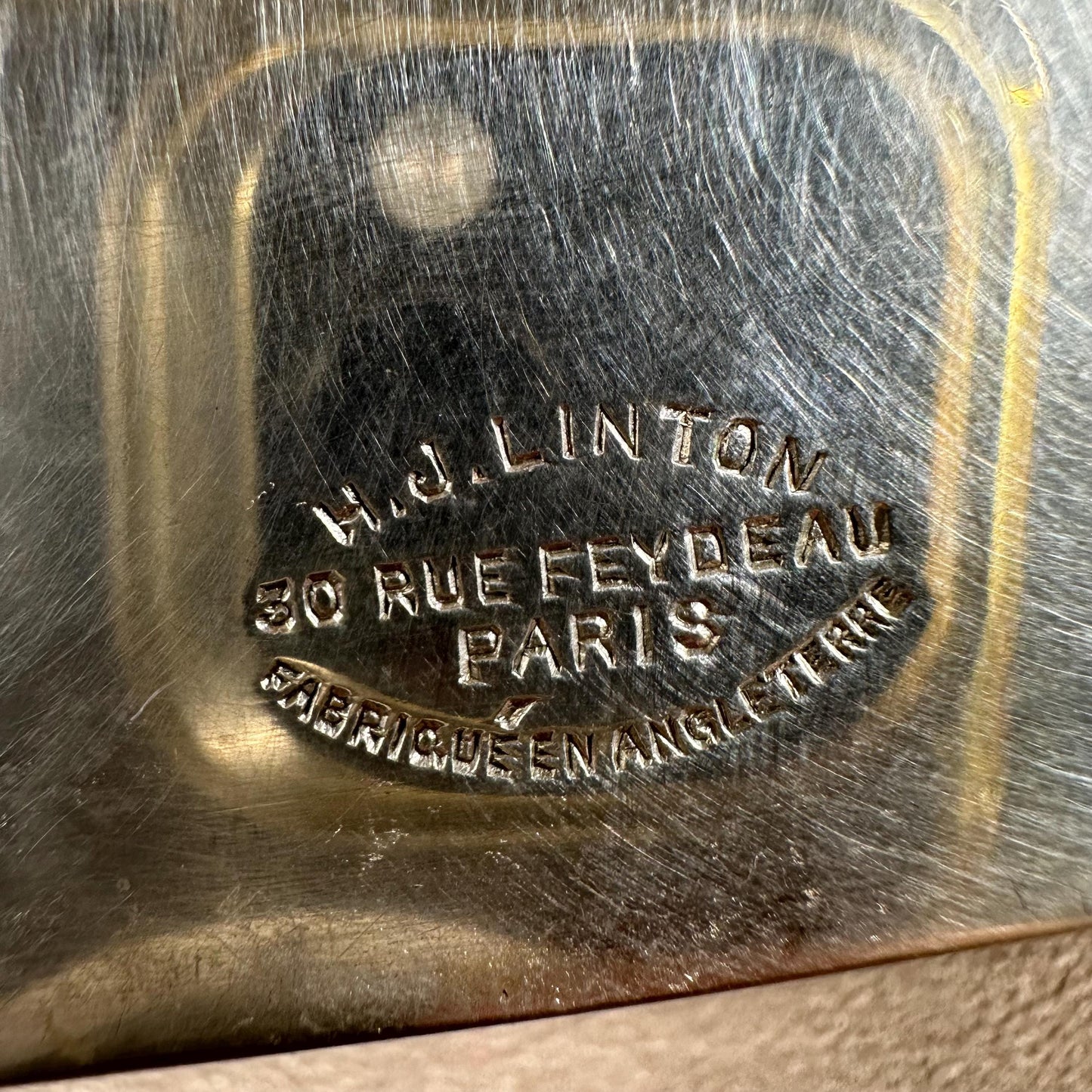 Vintage Silver Plated Crumb Tray HJ Linton Paris Made in England 1900