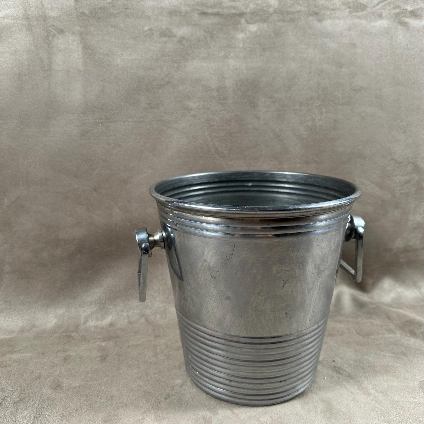 Magnificent silver metal champagne bucket Made in France 1970s