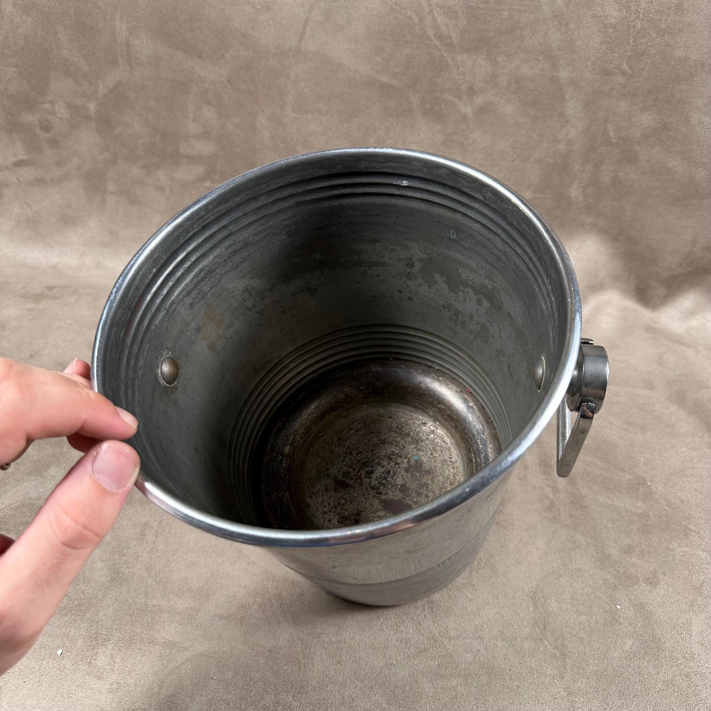 Magnificent silver metal champagne bucket Made in France 1970s