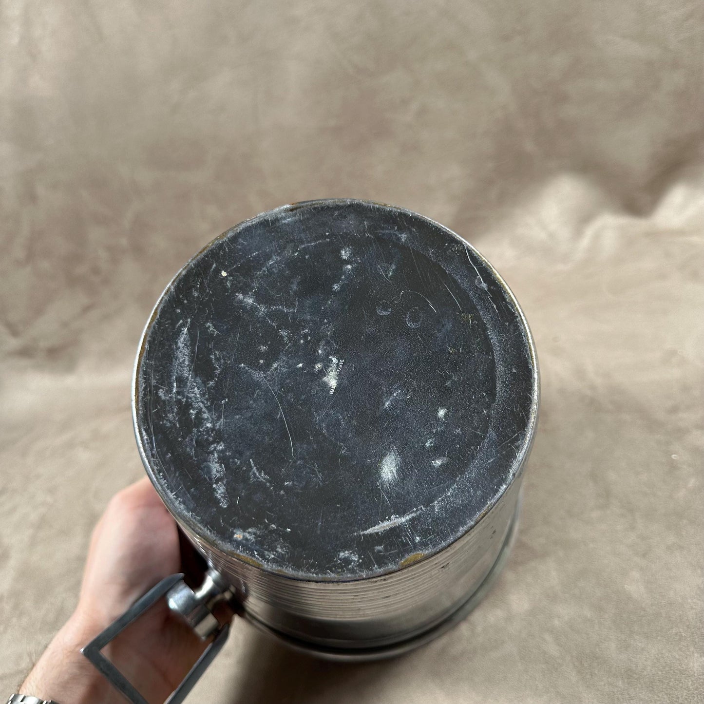 Magnificent silver metal champagne bucket Made in France 1970s