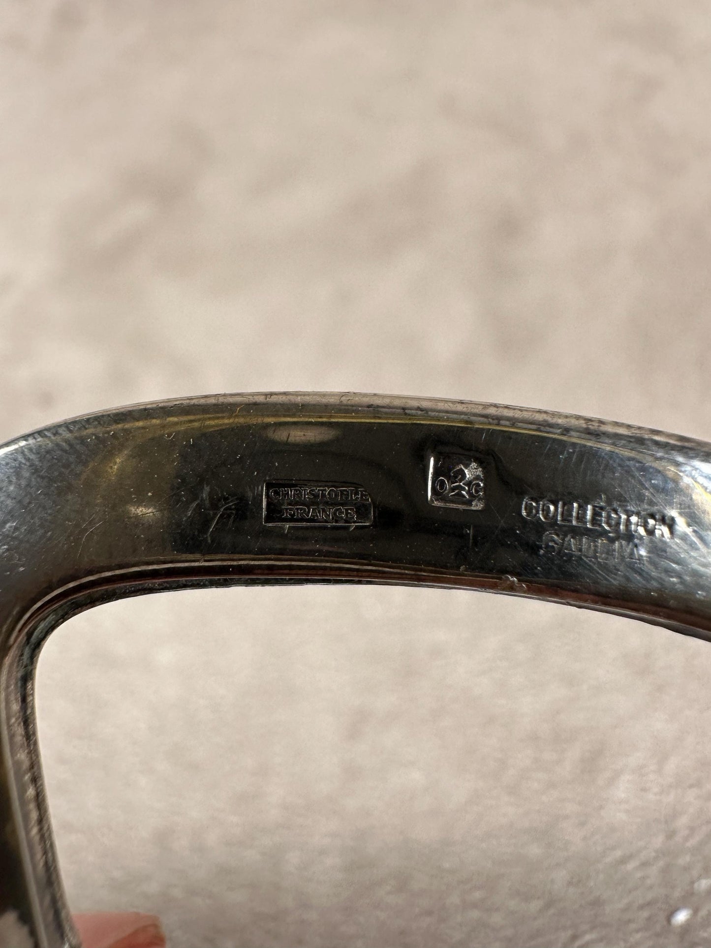 RARE Christofle silver-plated bottle opener decorated with the head of Charles Christofle Made in France