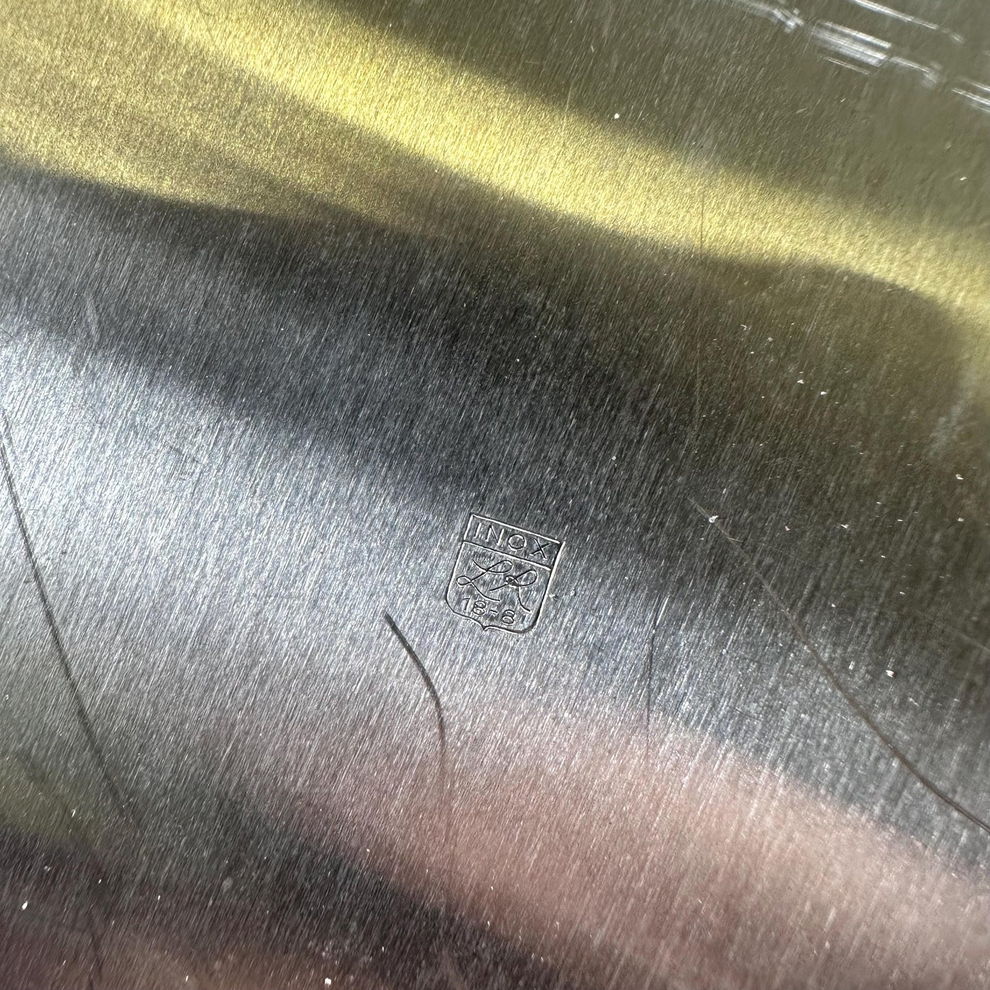 Letang Remy tray in 18-8 vintage stainless steel Made in France