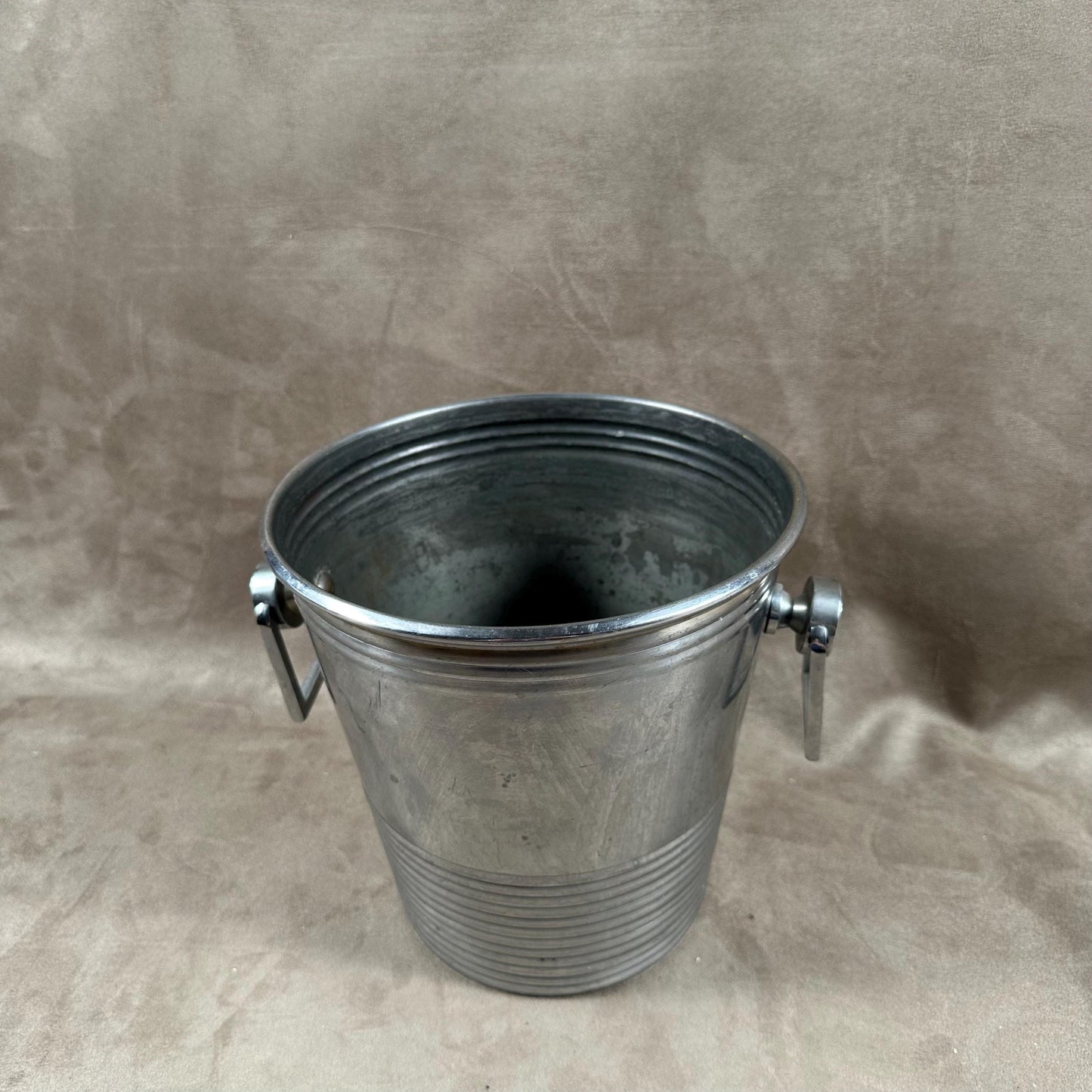 Magnificent silver metal champagne bucket Made in France 1970s