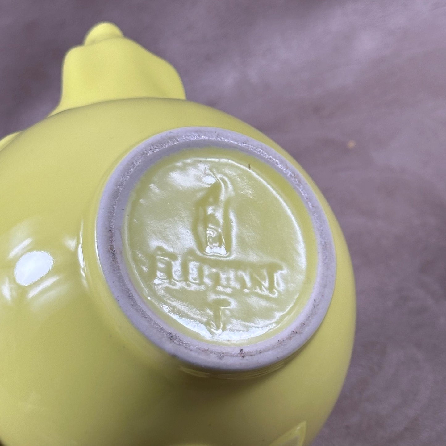 Beautiful green ceramic teapot in the shape of an elephant Made in France