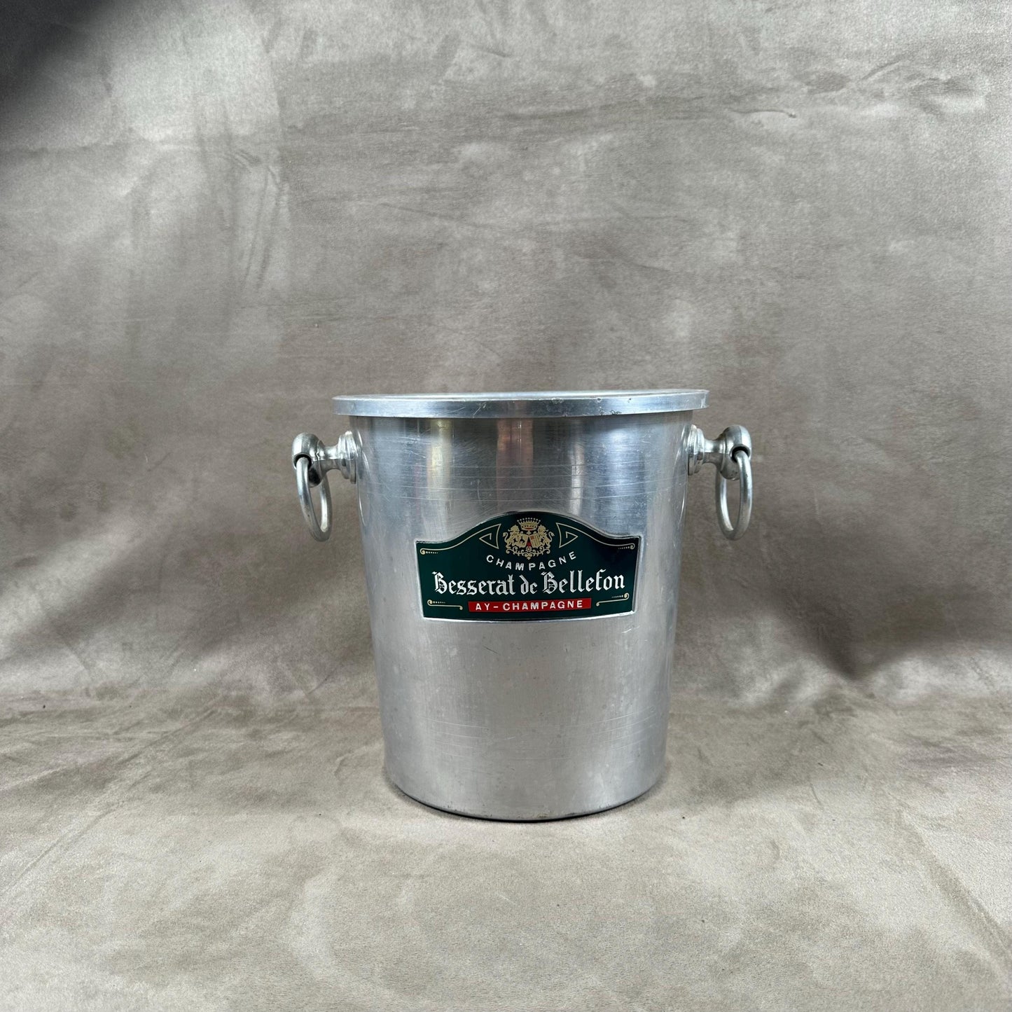 Champagne bucket in aluminum Champagne Besserat de Bellefon vintage Made in France