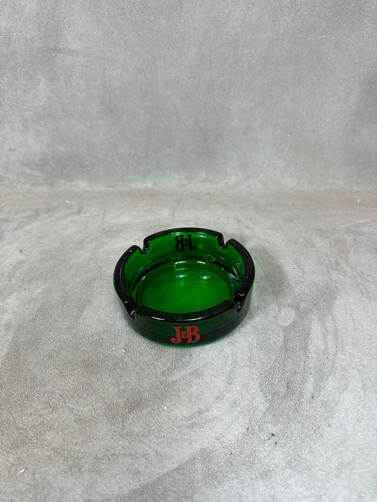 Werbeaschenbecher aus Glas, J&B Whisky Blended Scotch, Made in France, Vintage 1980