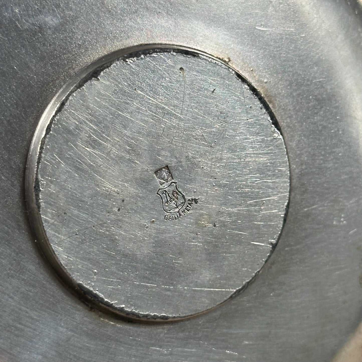 Magnificent silver plated metal cup with saucer Gallia Christofle with ornate decoration Made in France 1900's