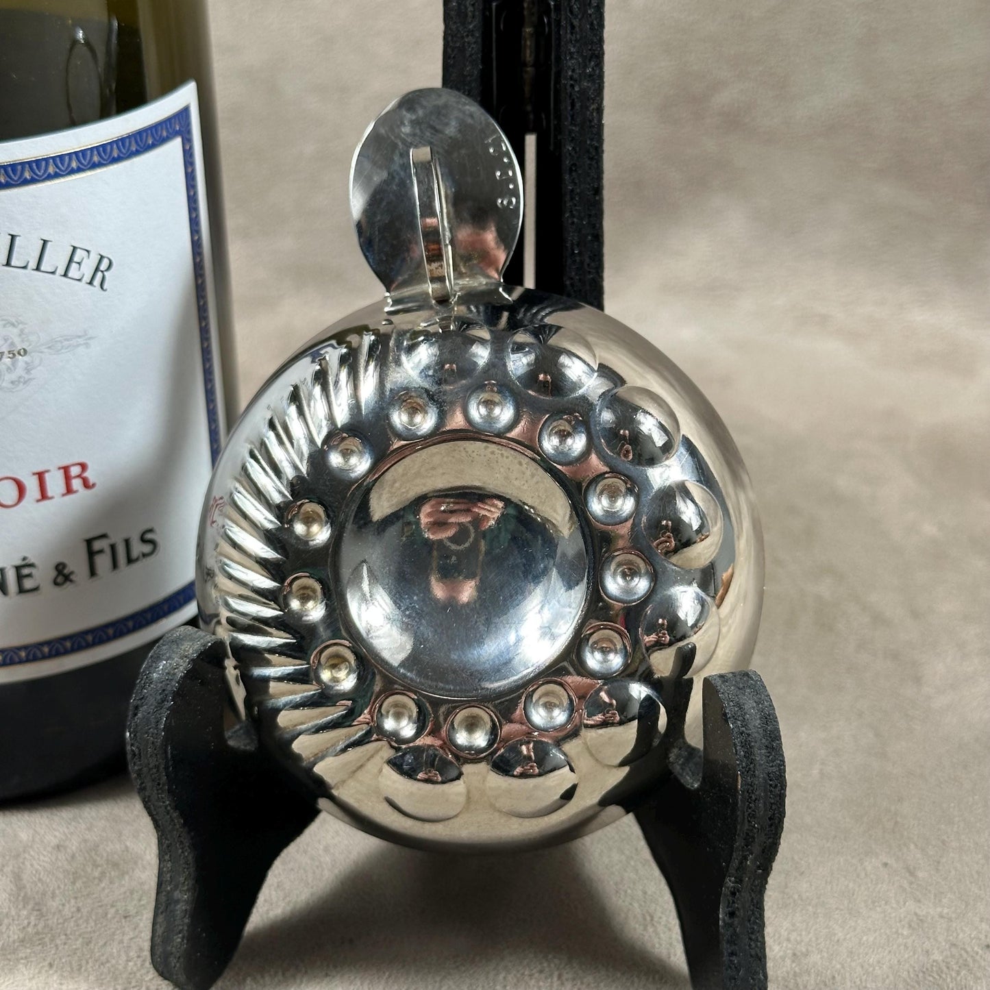 Tastevin en Acier, Bourgognes Patriarche, Made in France, Vintage 1970