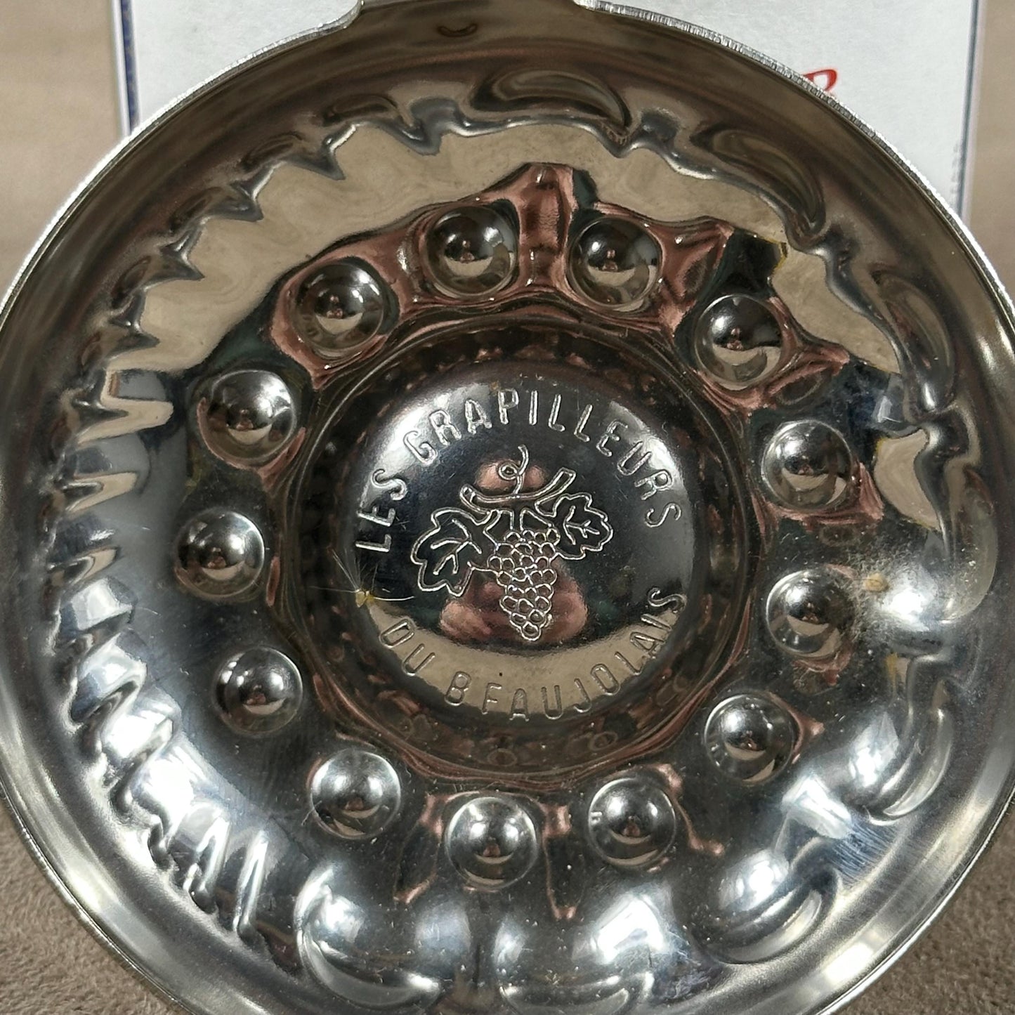 Tastevin en Acier Les Grappilleurs du Beaujolais, Made in France, Vintage 1970