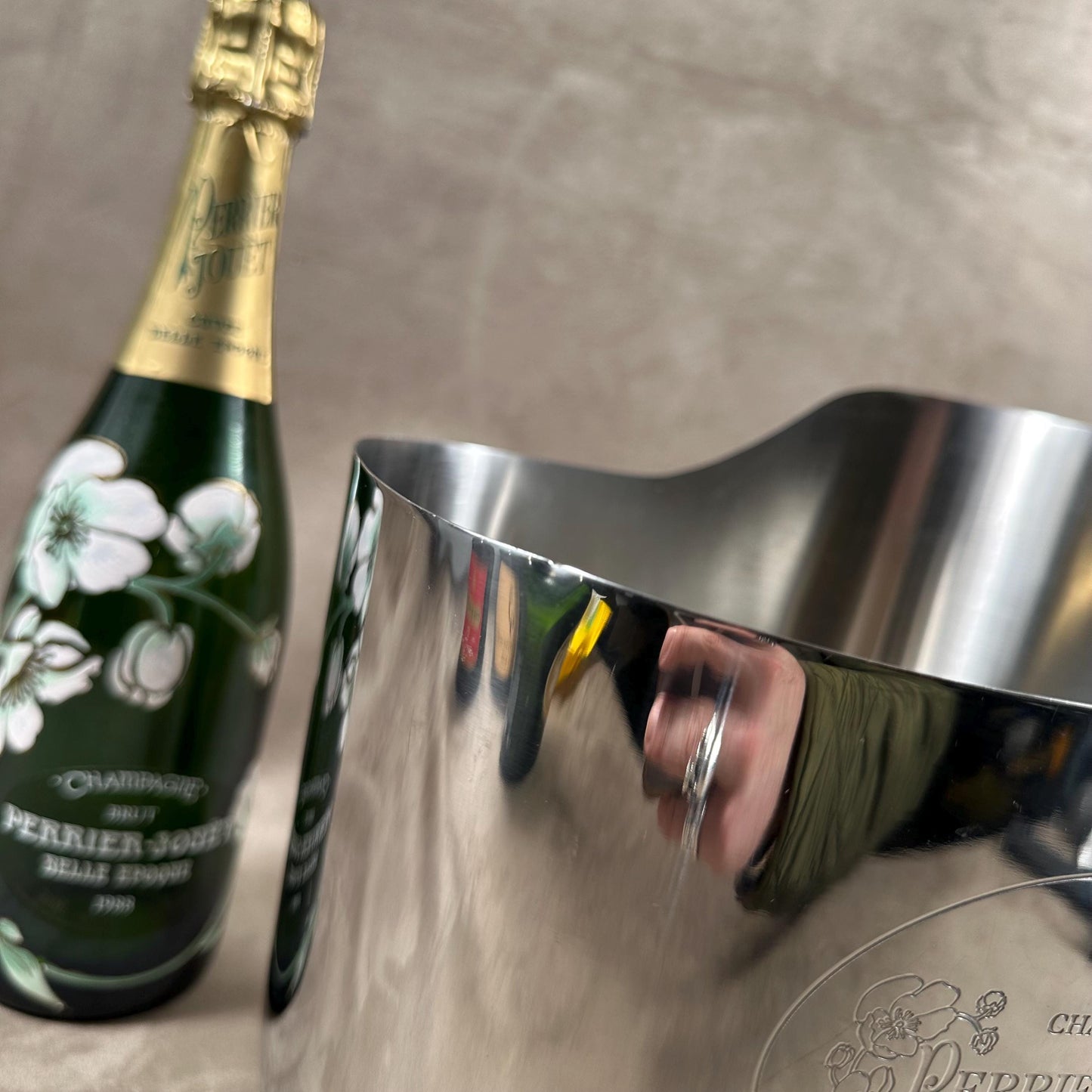 RARE Perrier-Jouët Silver-Plated Champagne Bucket Perrier-Jouët 1970s