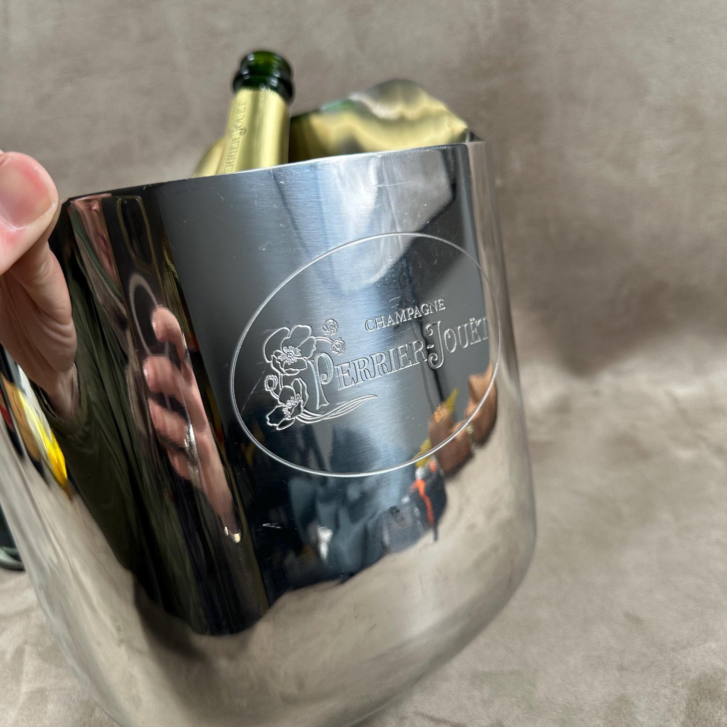 RARE Perrier-Jouët Silver-Plated Champagne Bucket Perrier-Jouët 1970s
