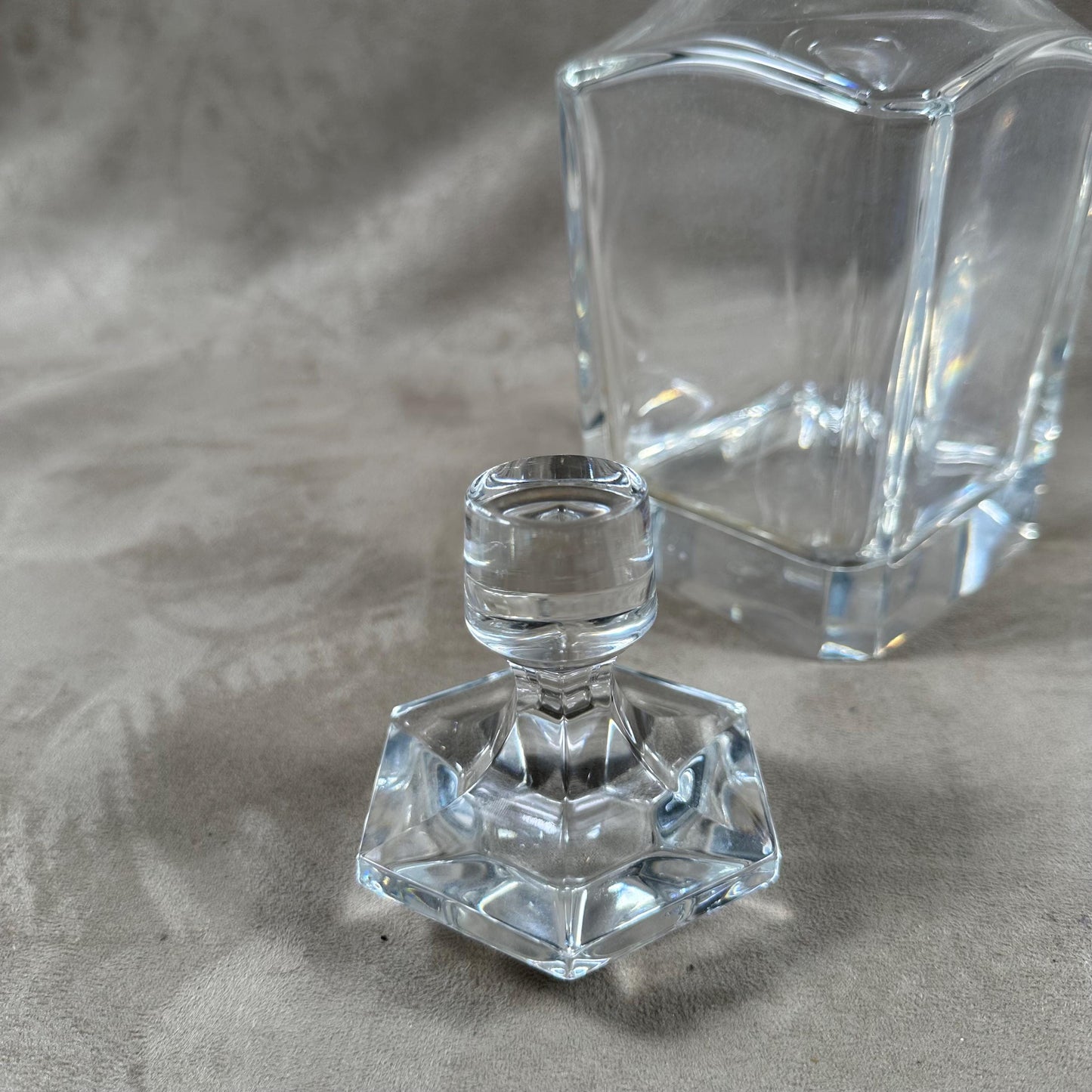 Vintage Crystal de France Whiskey Crystal Decanter Made in France 1950