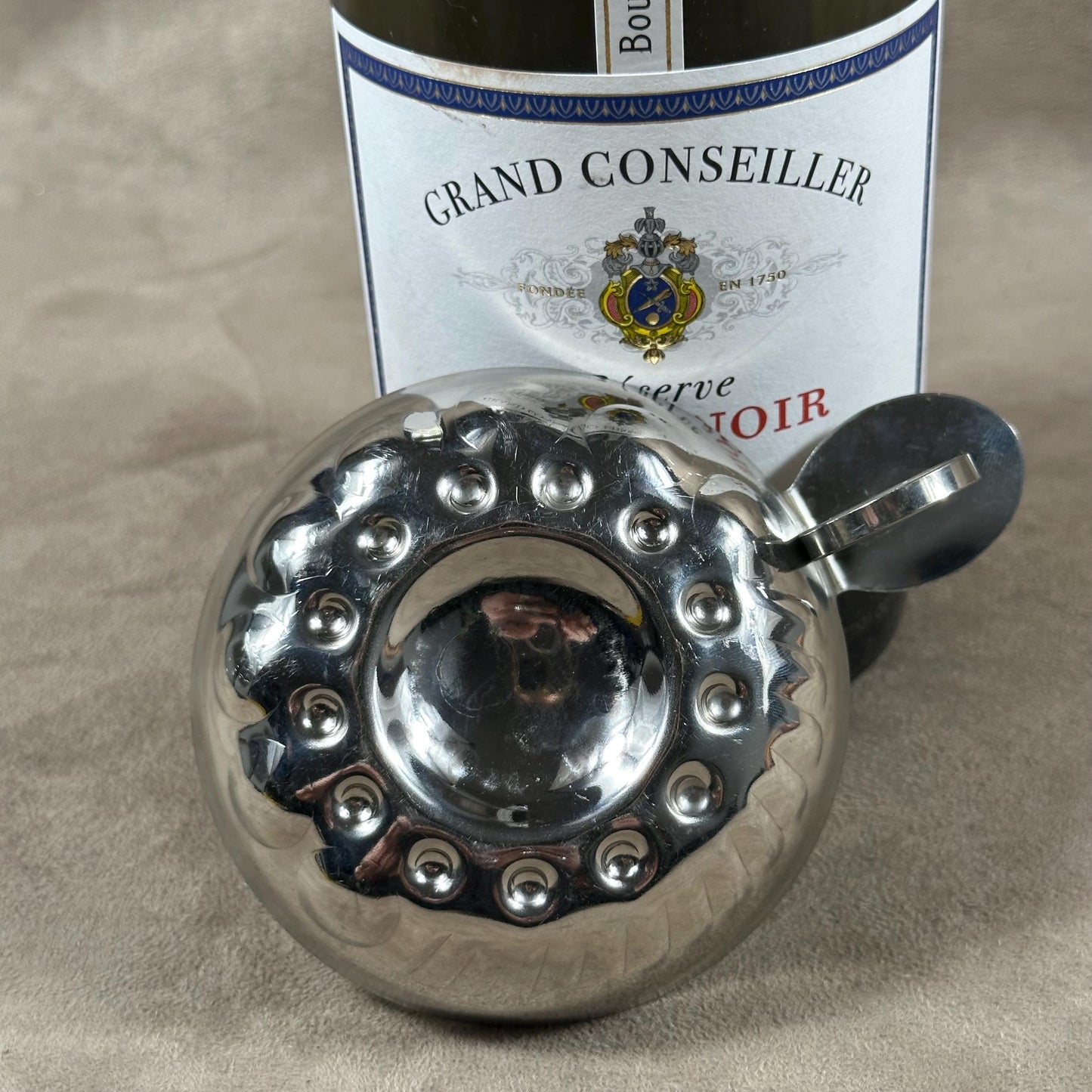 Tastevin en Acier Les Grappilleurs du Beaujolais, Made in France, Vintage 1970