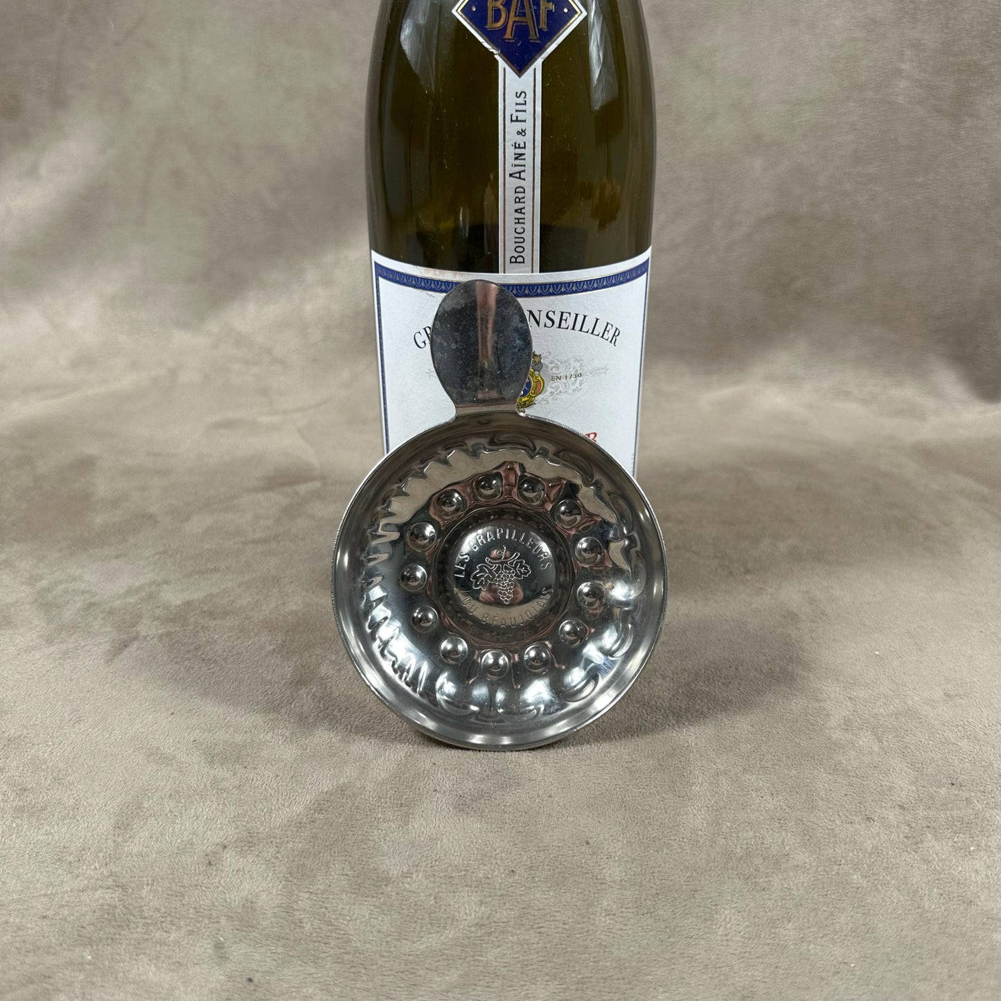 Tastevin en Acier Les Grappilleurs du Beaujolais, Made in France, Vintage 1970