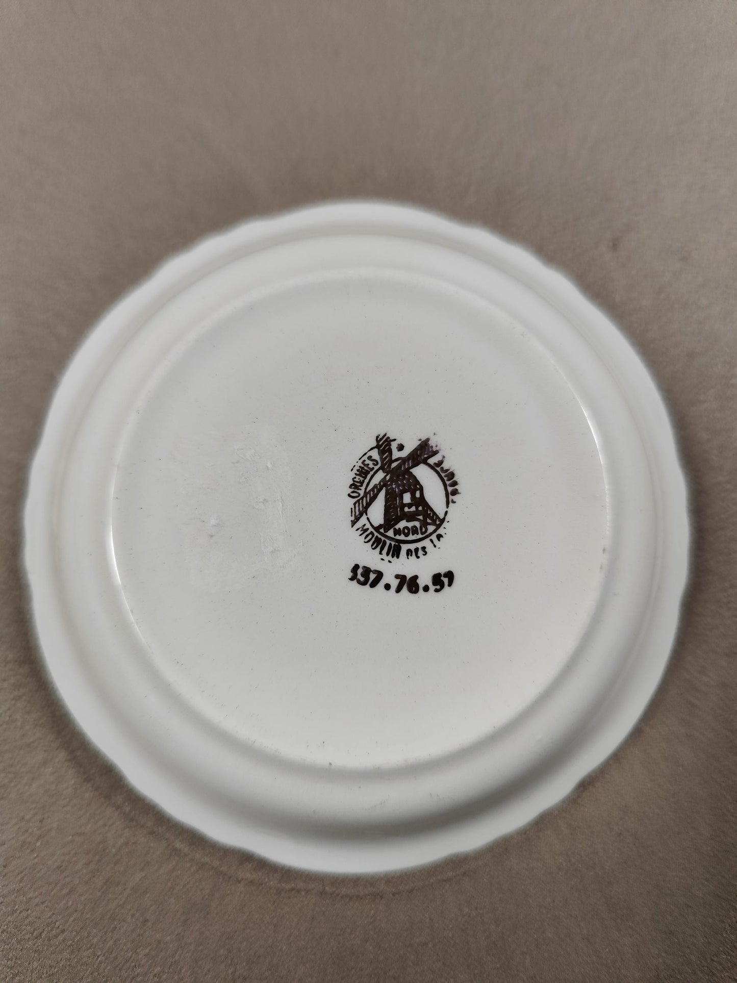 Cendrier vide-poche Champagne Veuve Cliquot Ponsardin faïence Moulin des Loups Reims France vintage